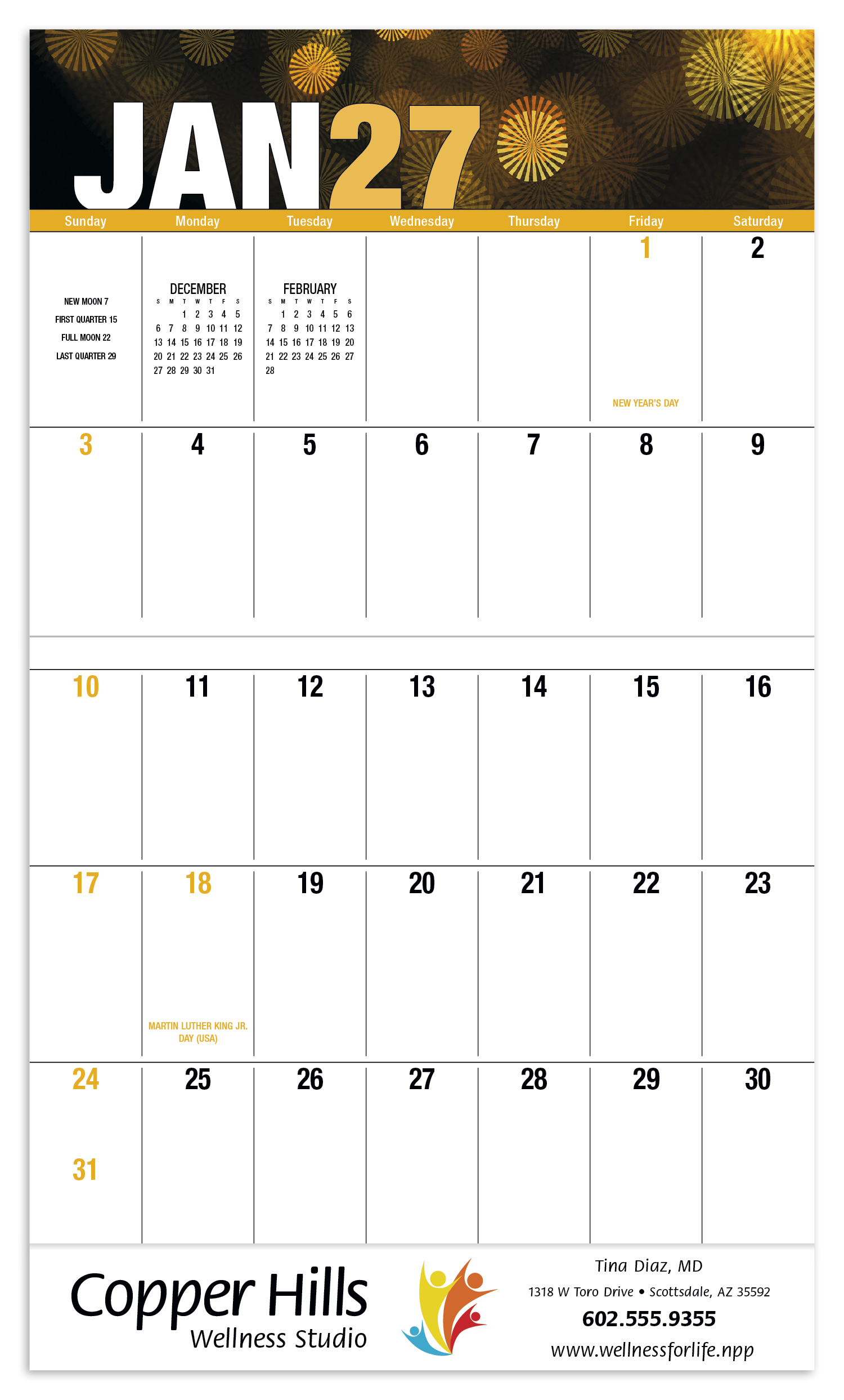 Good Value™ Seasonal Expressions Big Block - Stapled Calendar 22