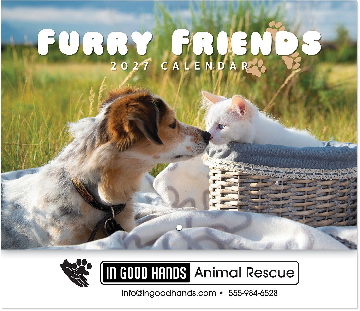 FURRY FRIENDS STAPLED WALL CALENDAR 10
