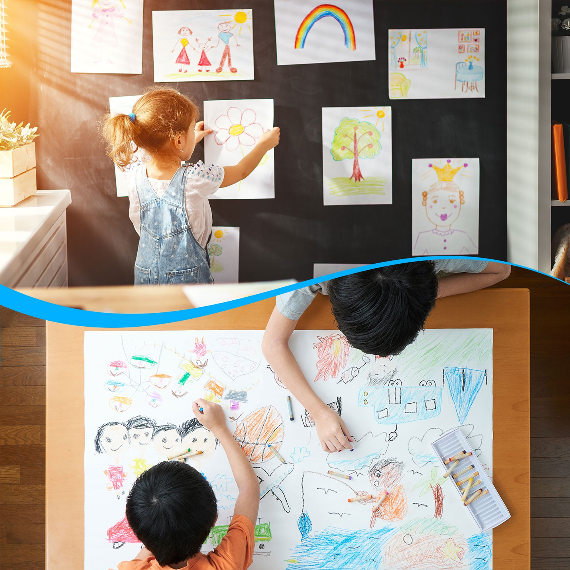 4-Color Non-Toxic Crayon Set for Safe and Fun Drawing 3