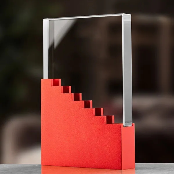 Metal Stair Crystal Plaque Award 4