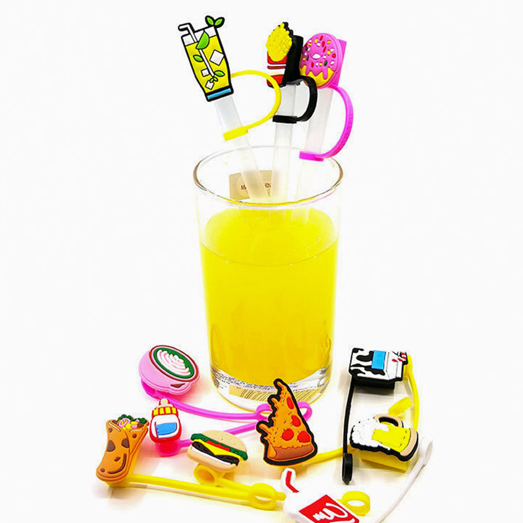 Silicone Straw Topper Charms Clip 2