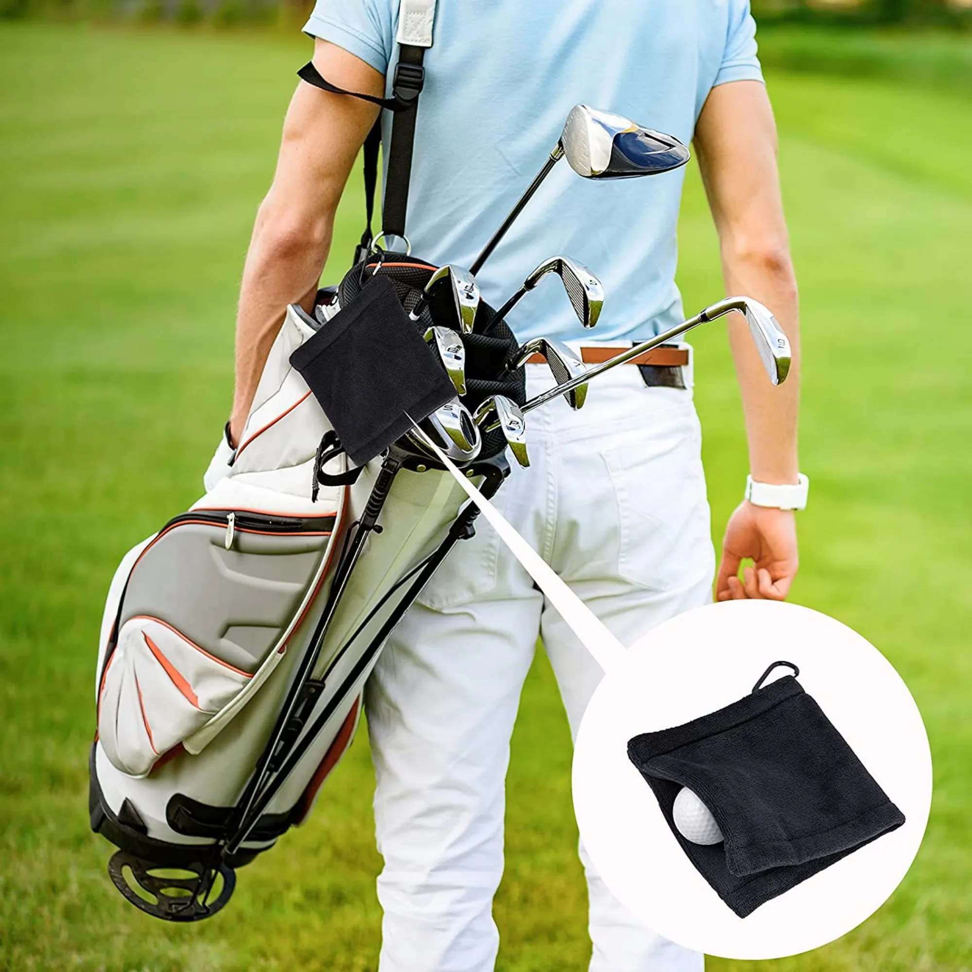 Premium Golf Ball Towel with Wet/Dry Technology & D Clip 11