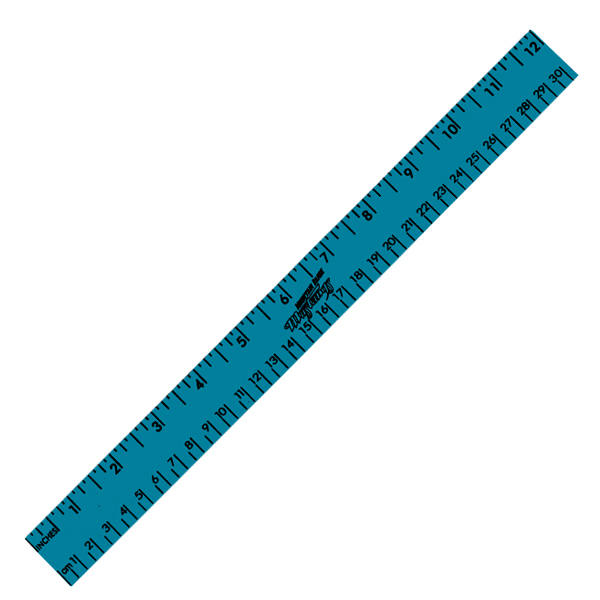 12" Enamel Wood Ruler - English & Metric Scale 2
