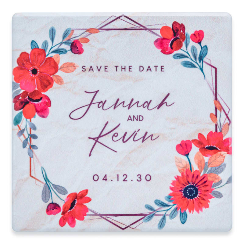 4 Inch Full Color Square Ceramic Coasters 18