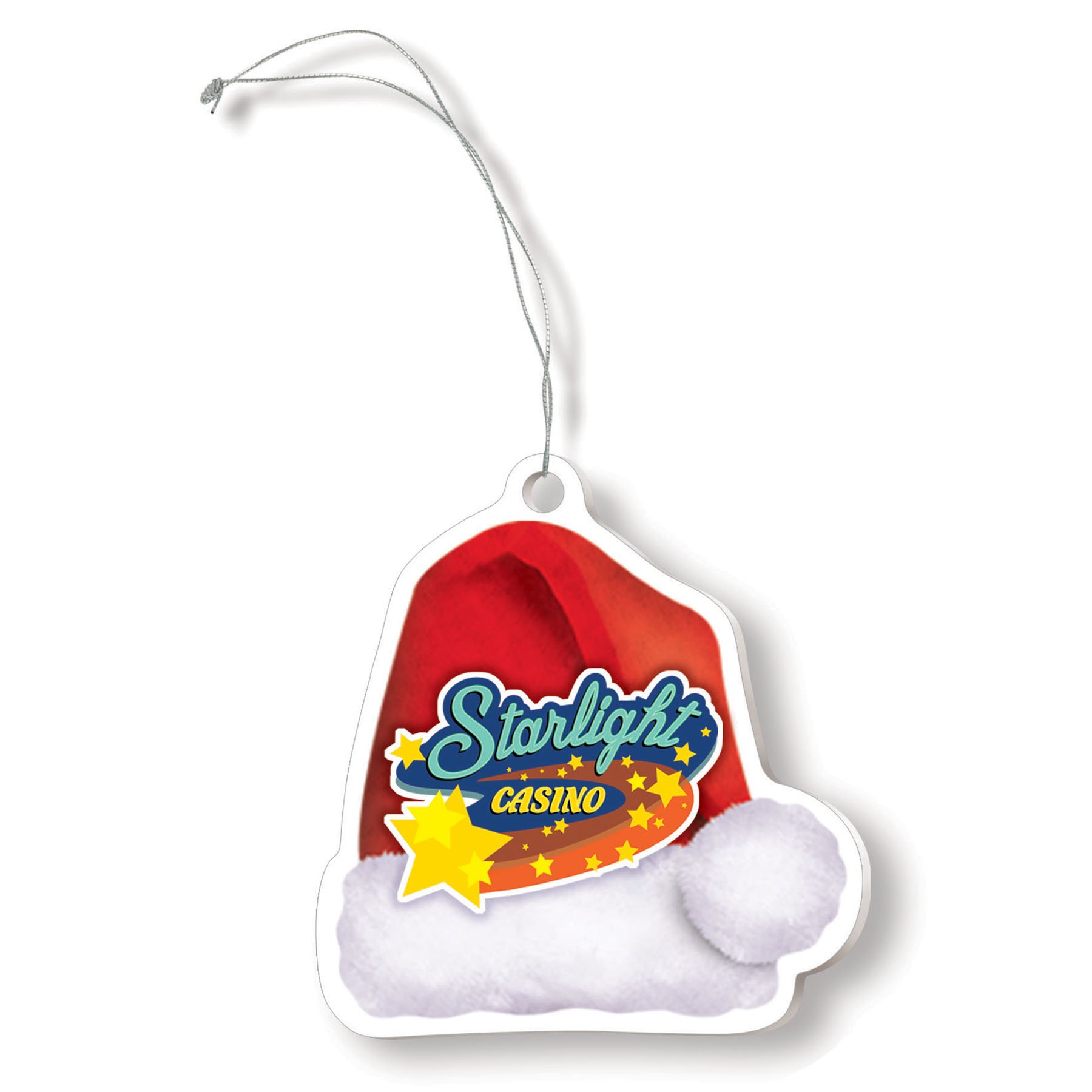 3" Full Coverage Custom Shaped Ornaments w/ Attached Silver String 4