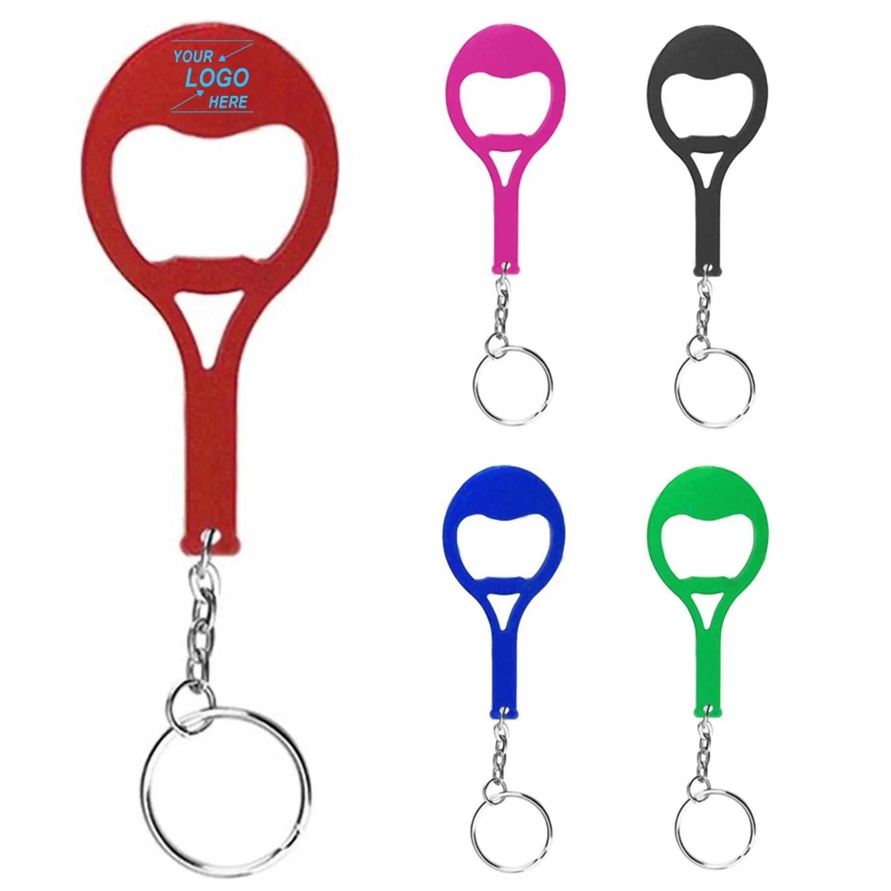 Tennis Racket Shape Bottle Opener w/Key Chain 8