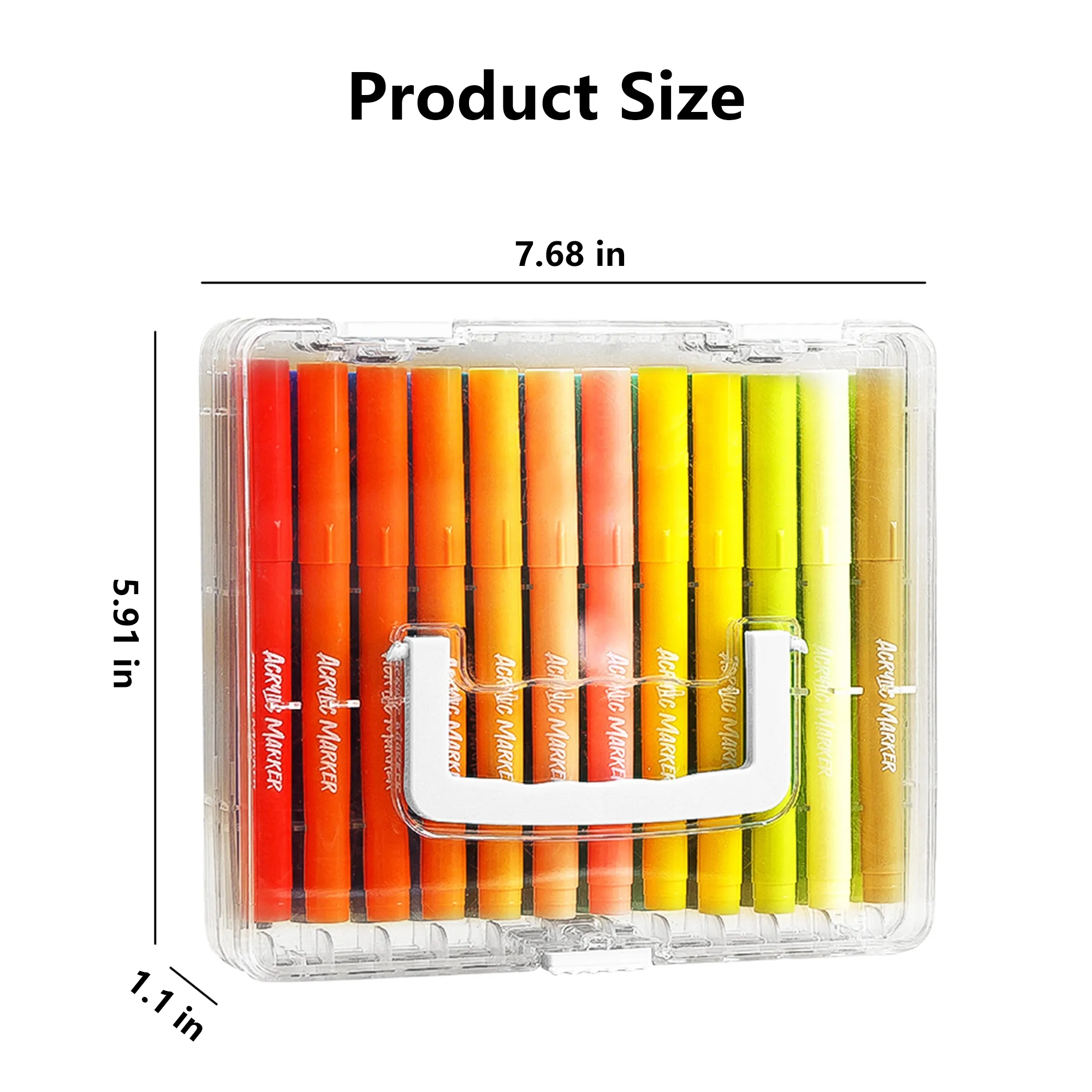 12 Color Washable Acrylic Markers Set Free Shipping 6