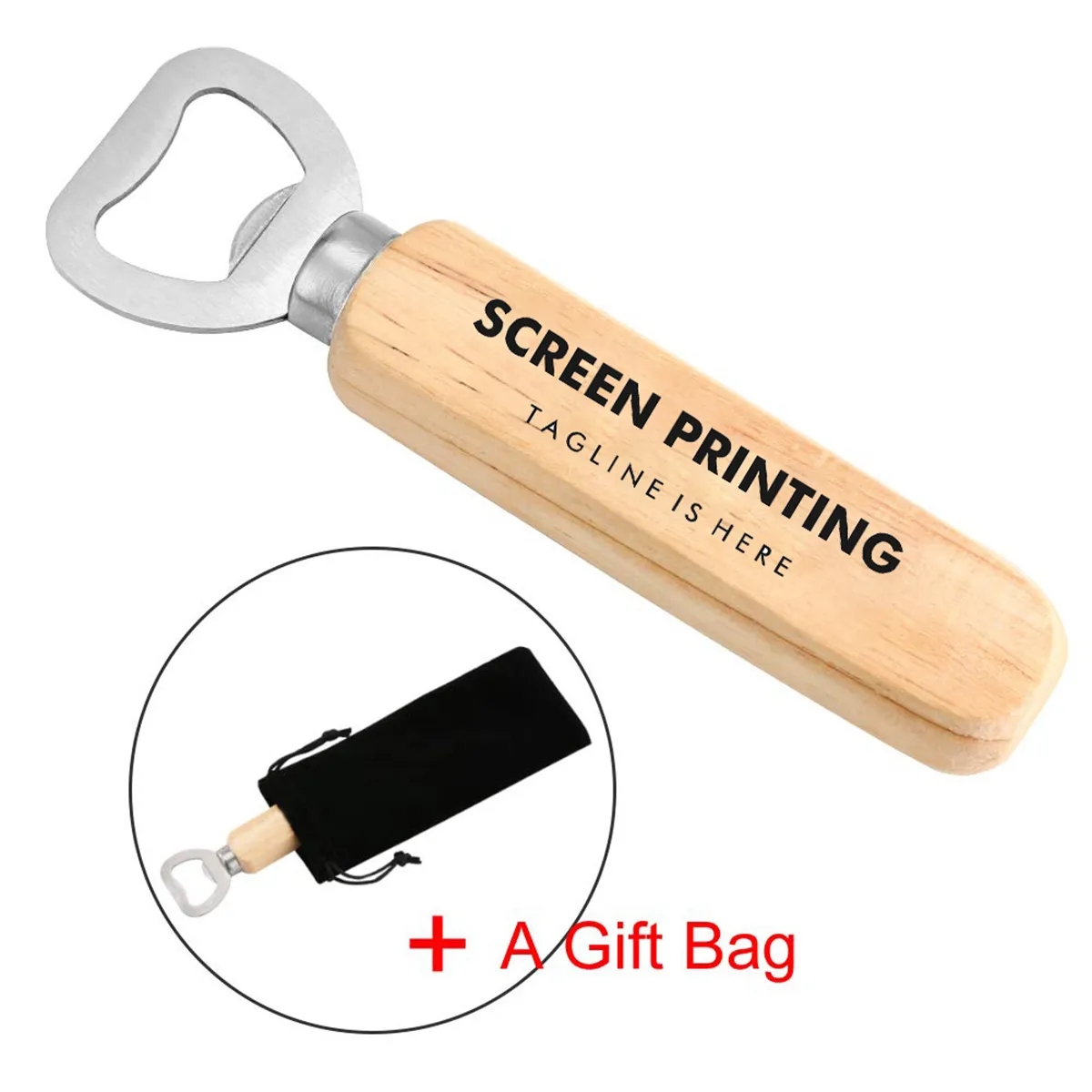 Wood Handle Handheld Beer Bottle Openers 2