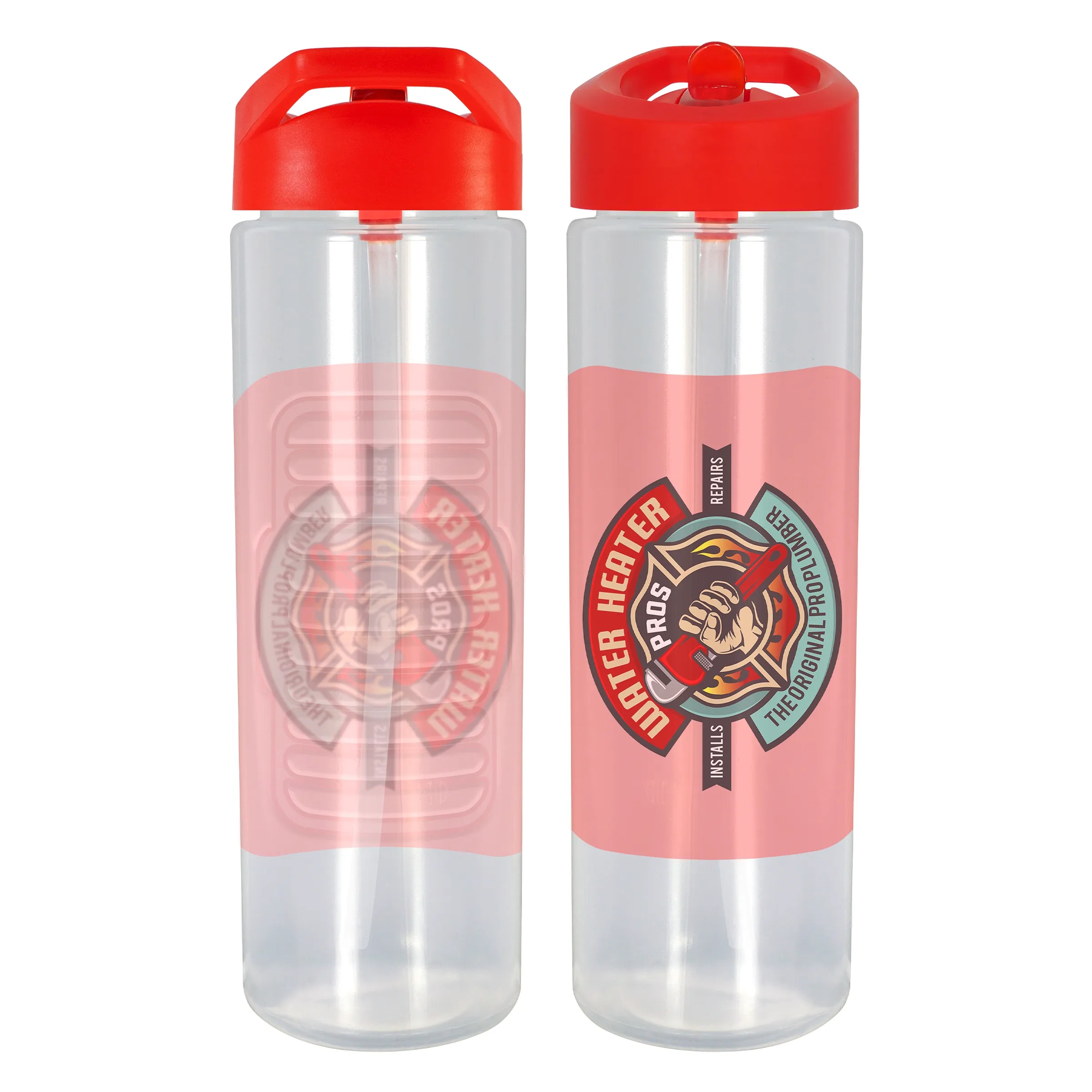 Pop Up 24 oz. Full Color Debossed Bottle 16
