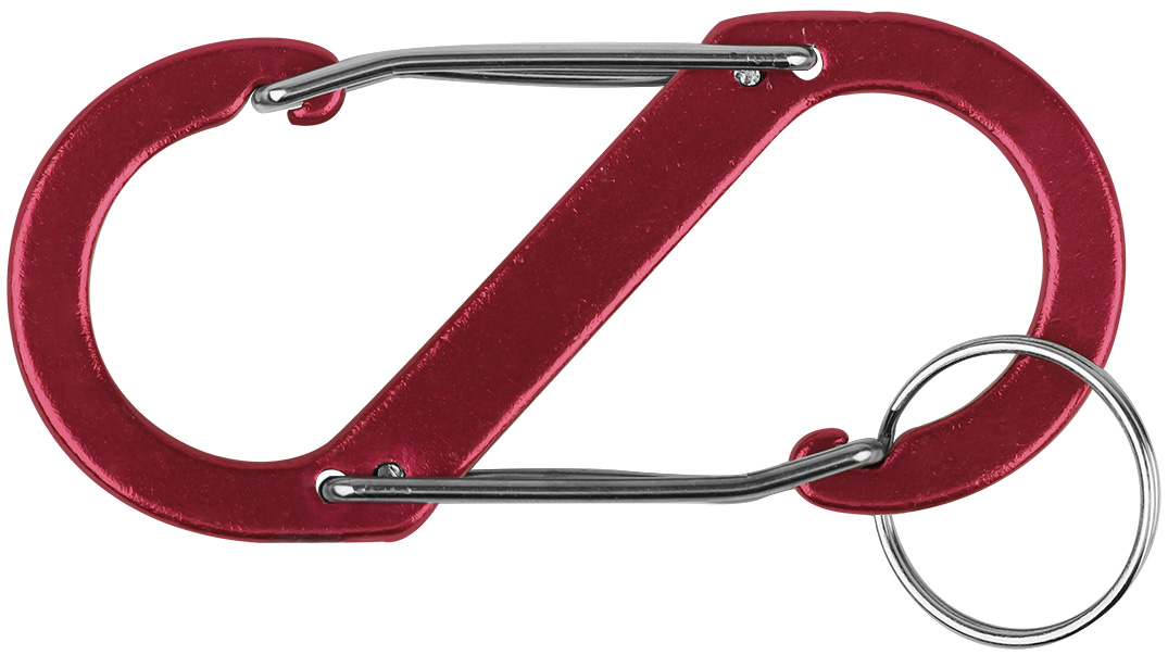 S Shaped Carabiner with Key Ring 2