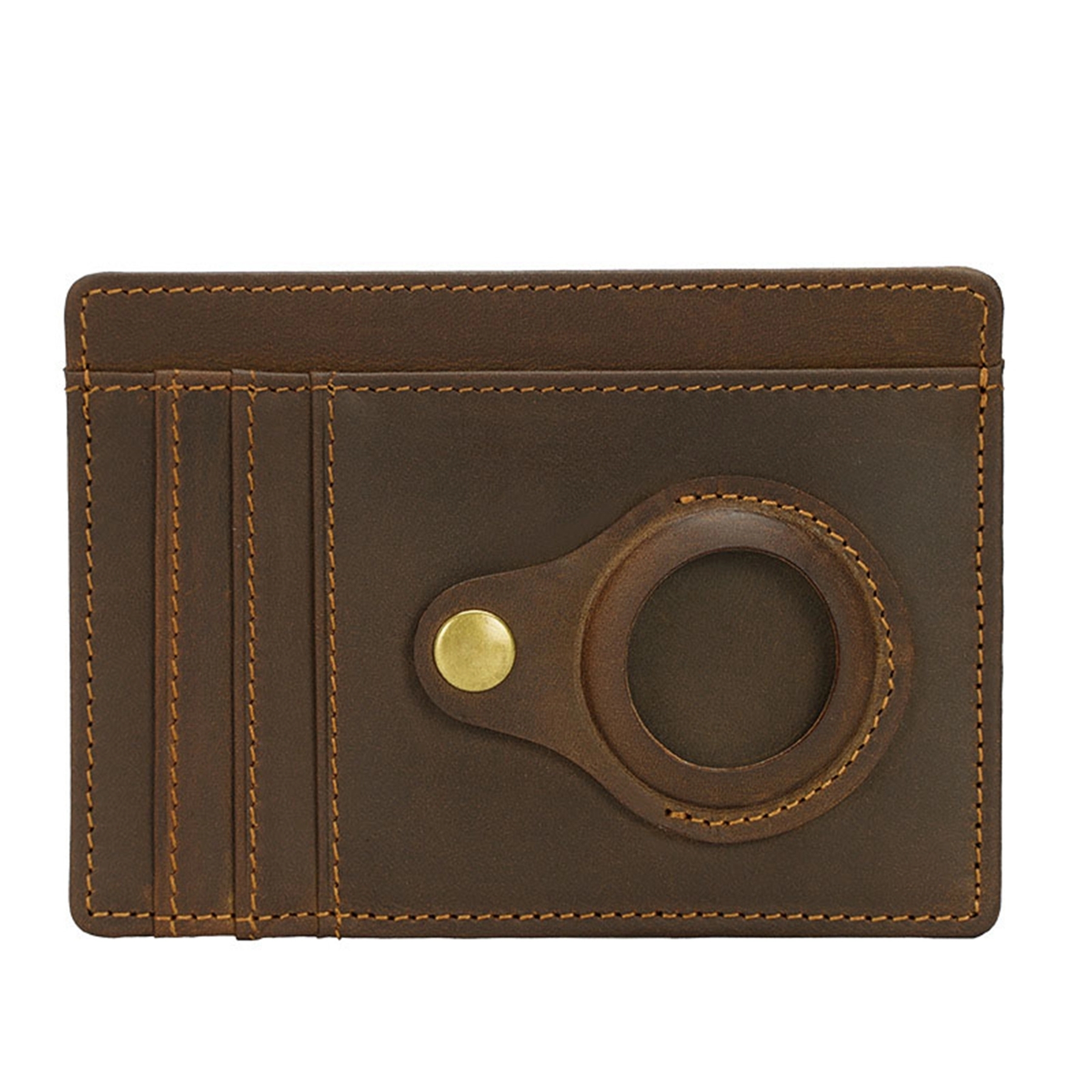 Genuine Leather Wallet With Airtag Holder 2