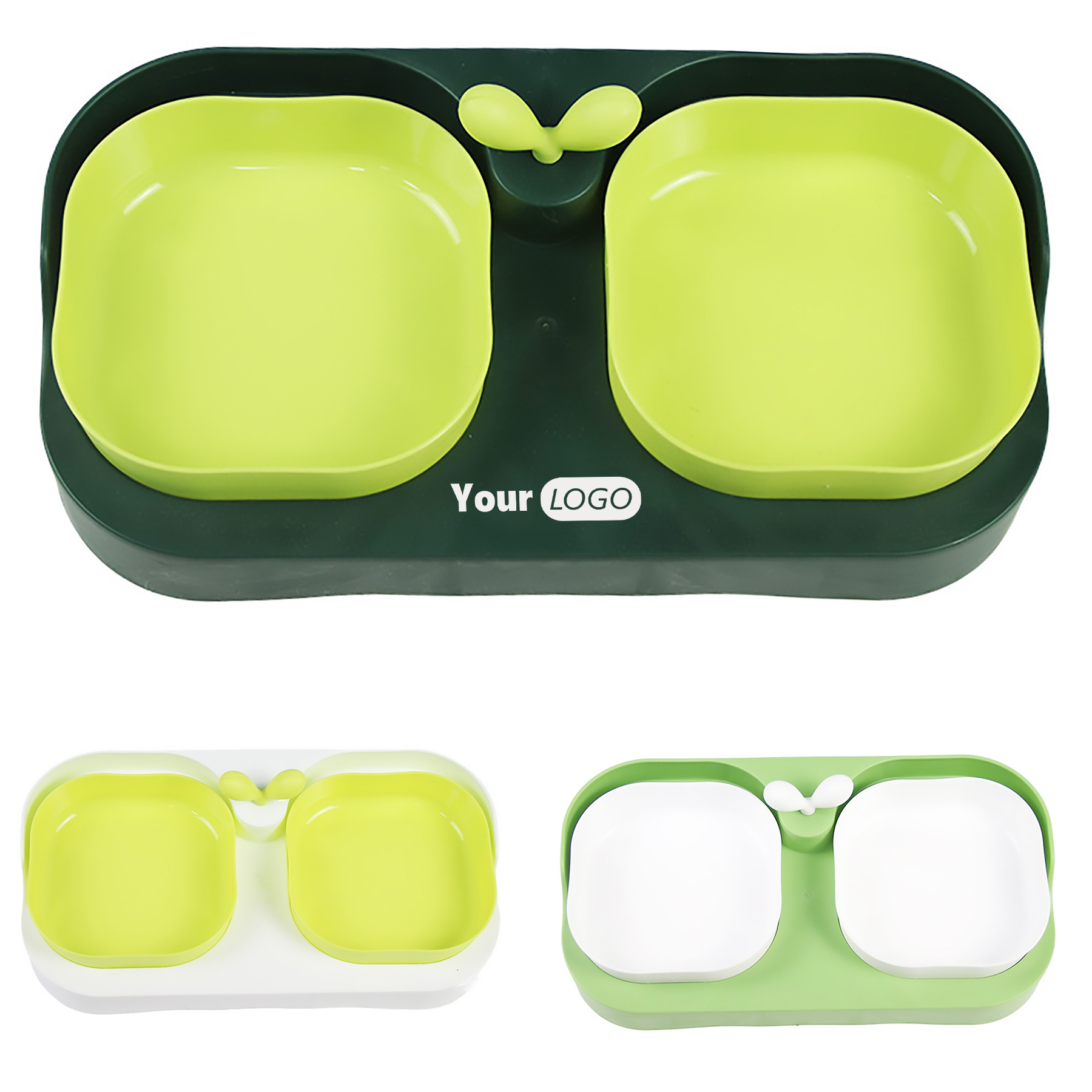 Polypropylene Fresh Pet Feeding Double Bowls 1