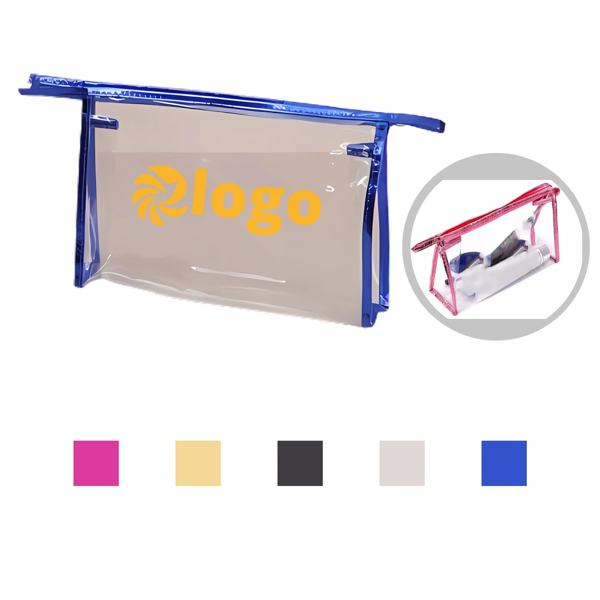 Travel Transparent Makeup Pouch Toiletry Bag 2