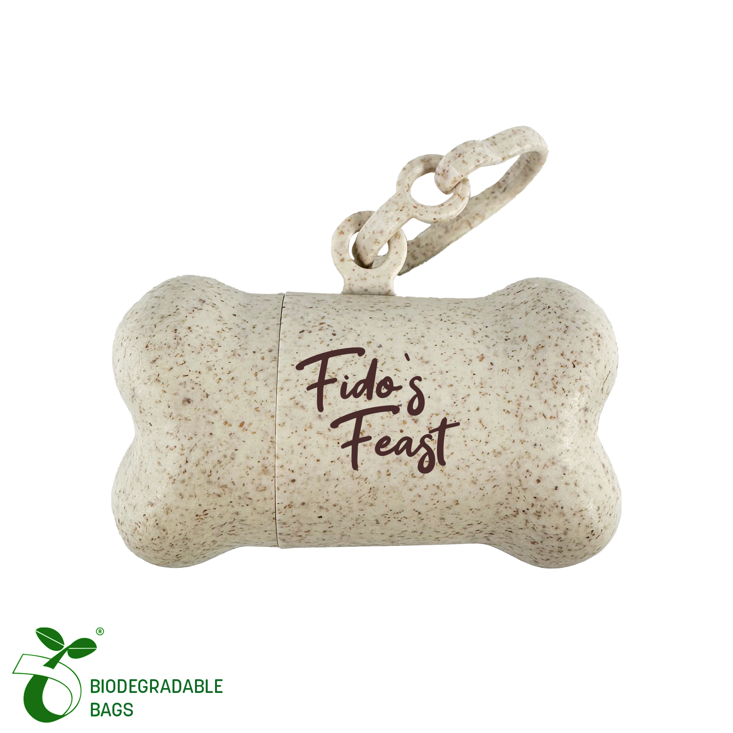 Eco-Friendly Bone Shaped Pet Bag Dispenser w/ Compostable Bags - Full Color Imprint