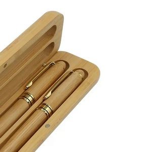 Bamboo Pens Set with Gift Case, Promotional Business Pens 4