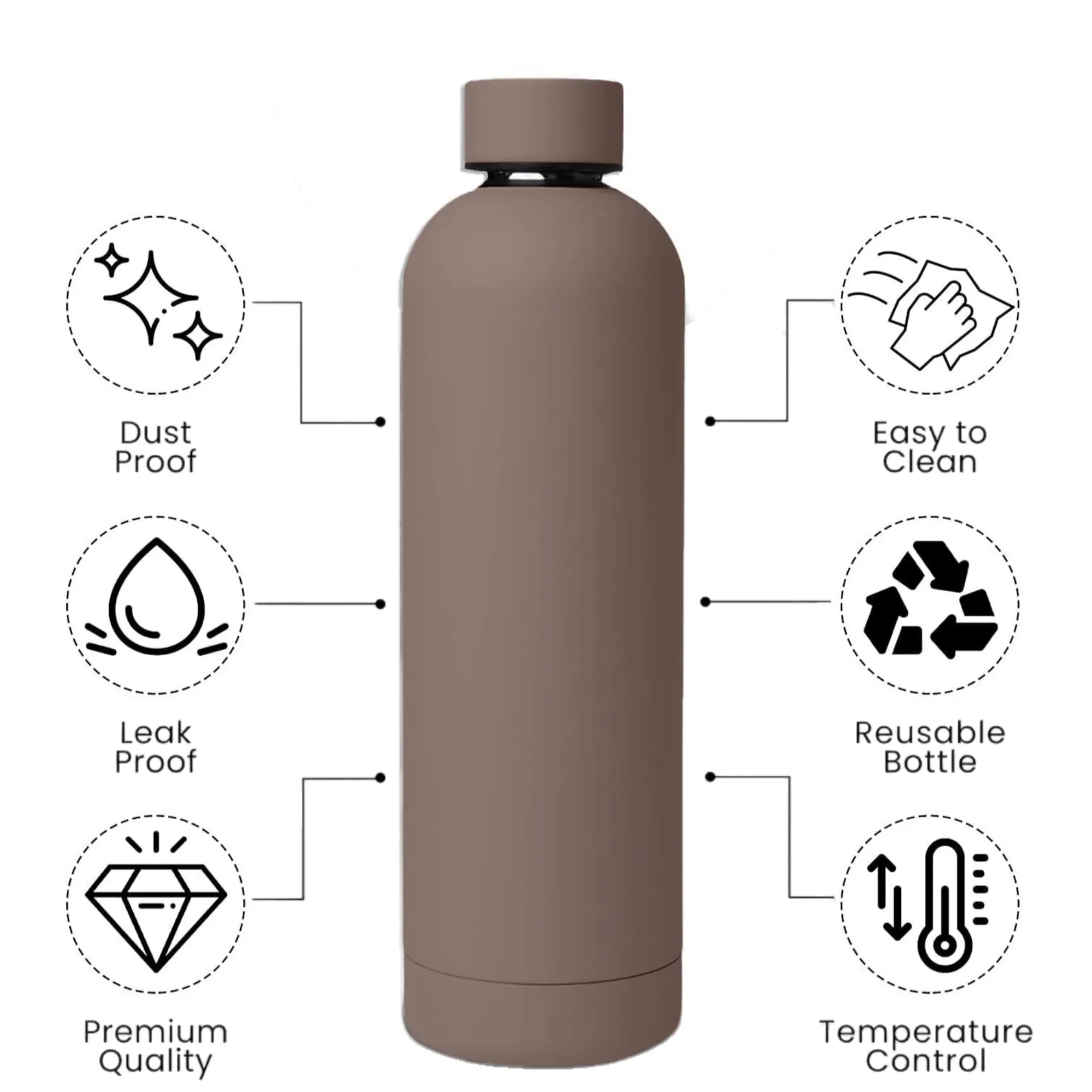 24oz Stainless Steel Insulated Narrow Mouth Sports Water Cup 3
