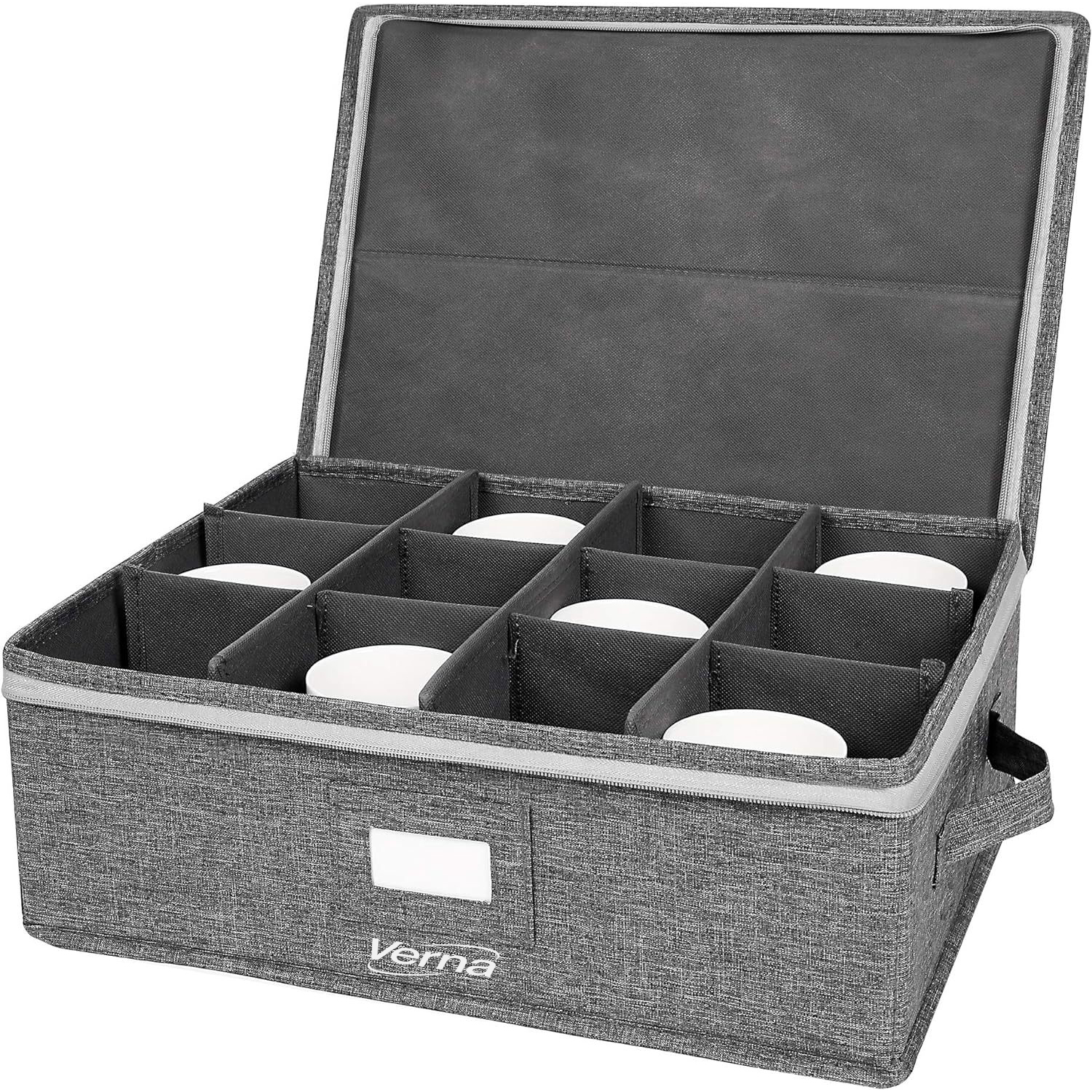 Foldable Oxford Cup Storage Box w/ Handles 8