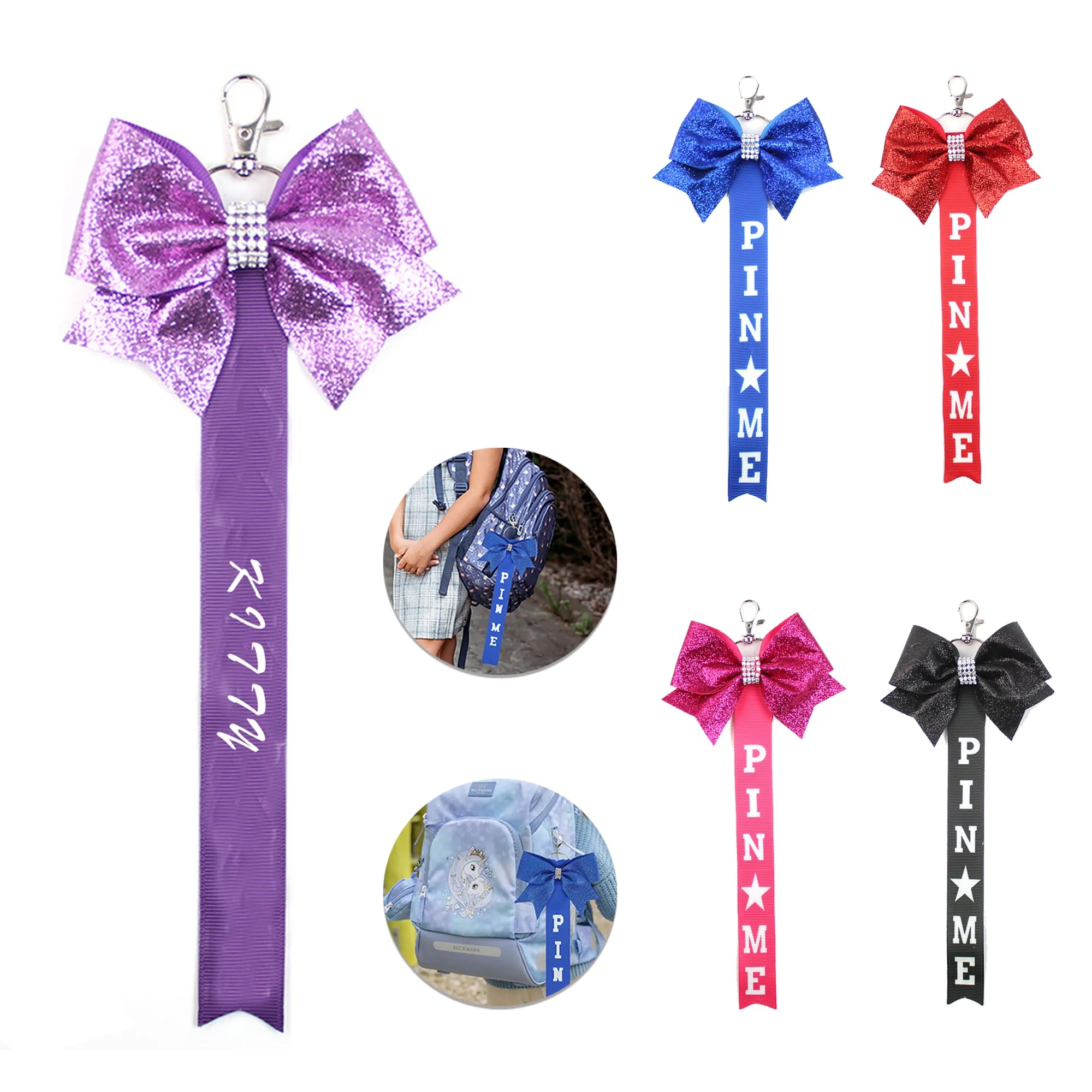 Keychain With Bowknot And Ribbon