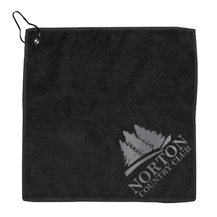 "THE WEDGE" Recycled RPET 300 GSM Heavy Duty Golf Towel - 12" W x 12" H 23