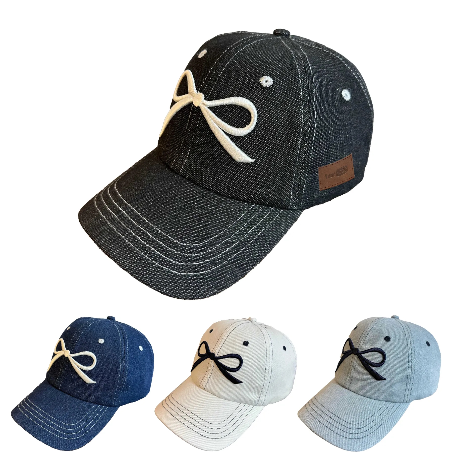 Cotton Versatile Bow Duck Tongue Hat