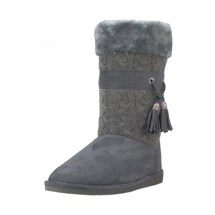 Women's Winter Boots - Gray 11" Microfiber 2