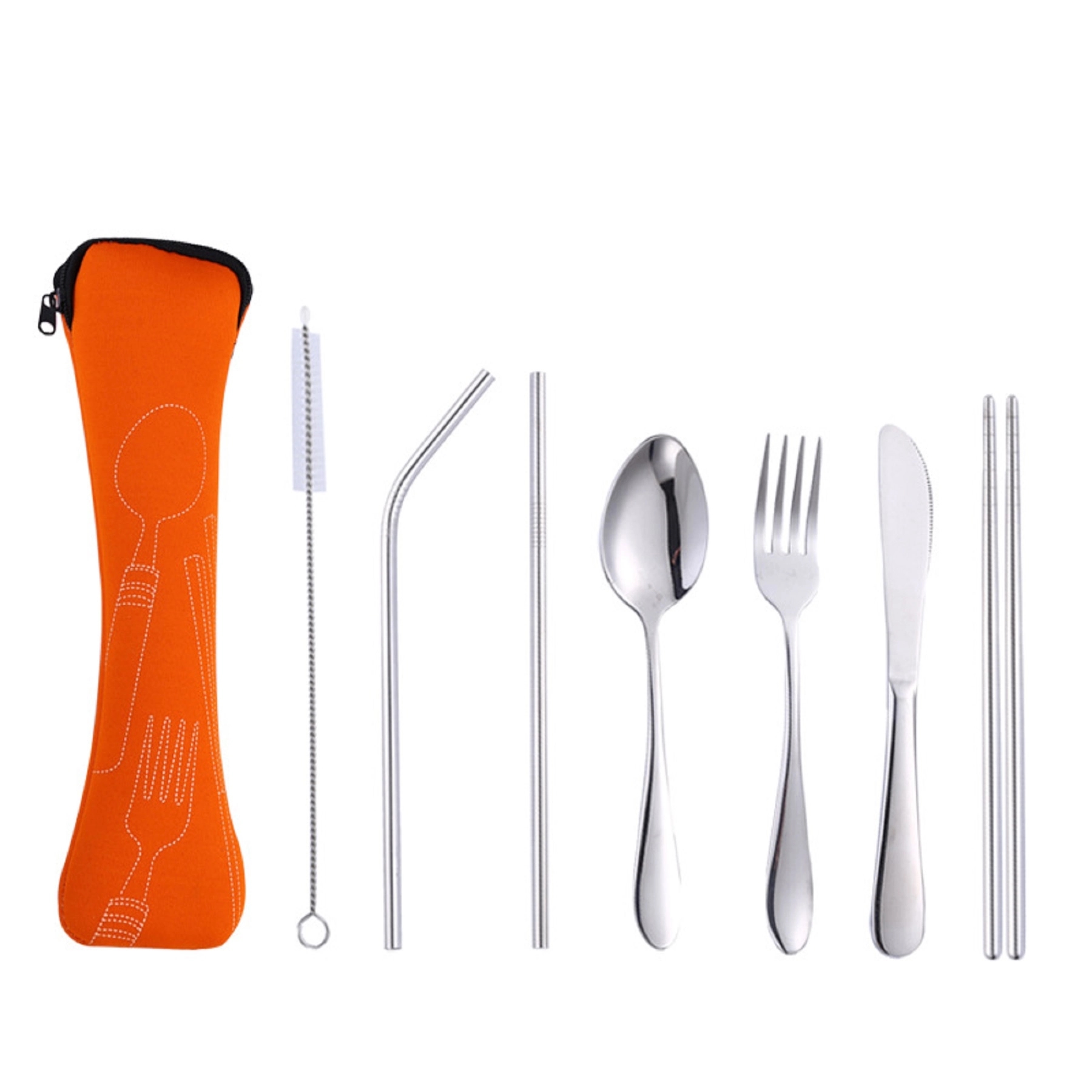 Stainless Steel Cutlery 7 Piece Set with Neoprene Bag 5