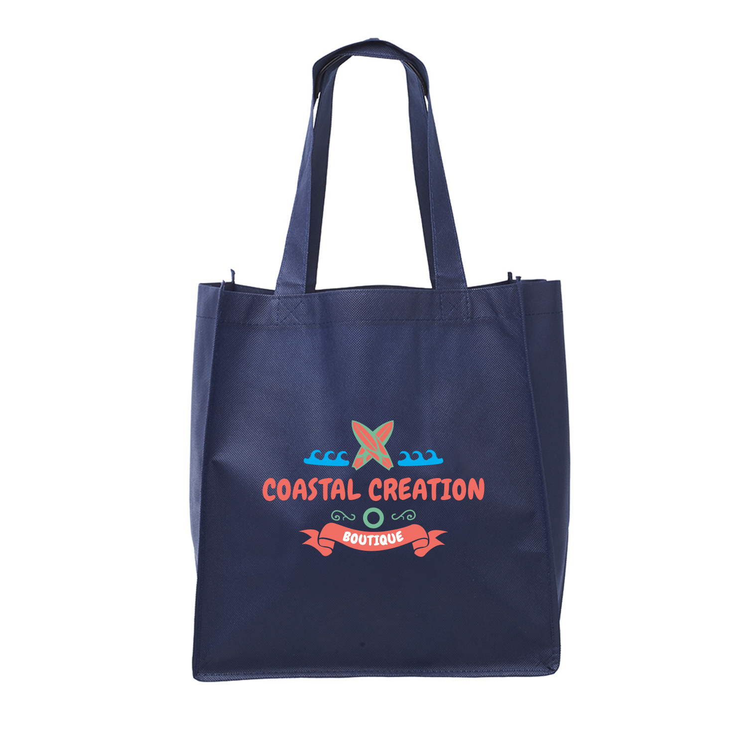 Clipper Non-Woven Grocery Tote Bag (Full Color Imprint) 28