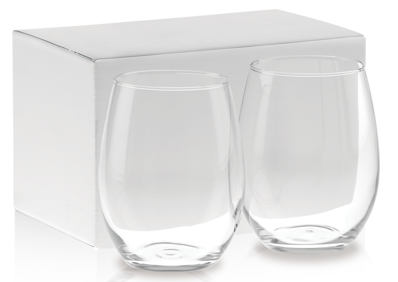21 oz. Etched Stemless White Wine Gift Set 3
