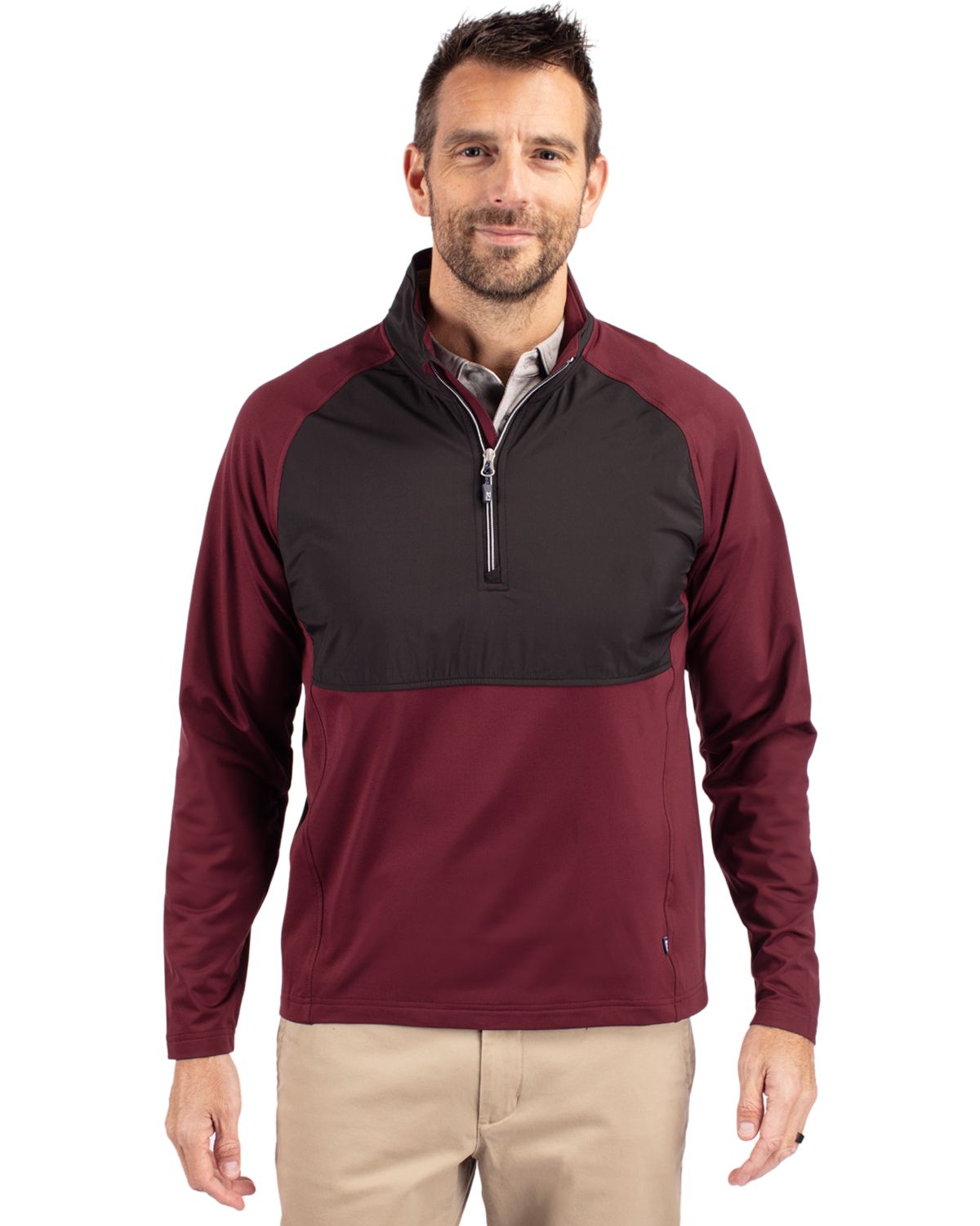 Cutter & Buck Adapt Eco Knit Hybrid Recycled Mens Quarter Zip 29