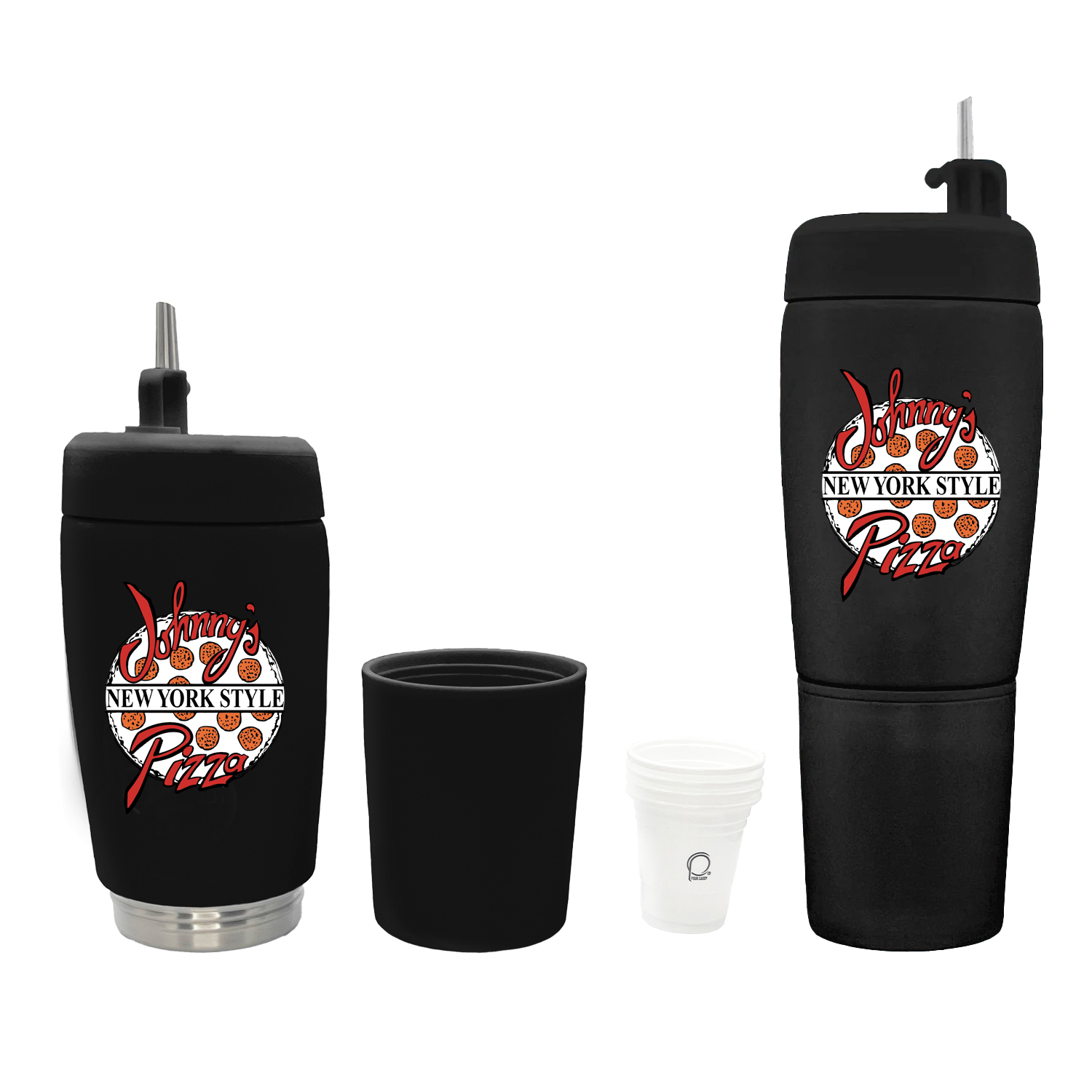Pour Caddy 20 OZ Flask Set - Full Color