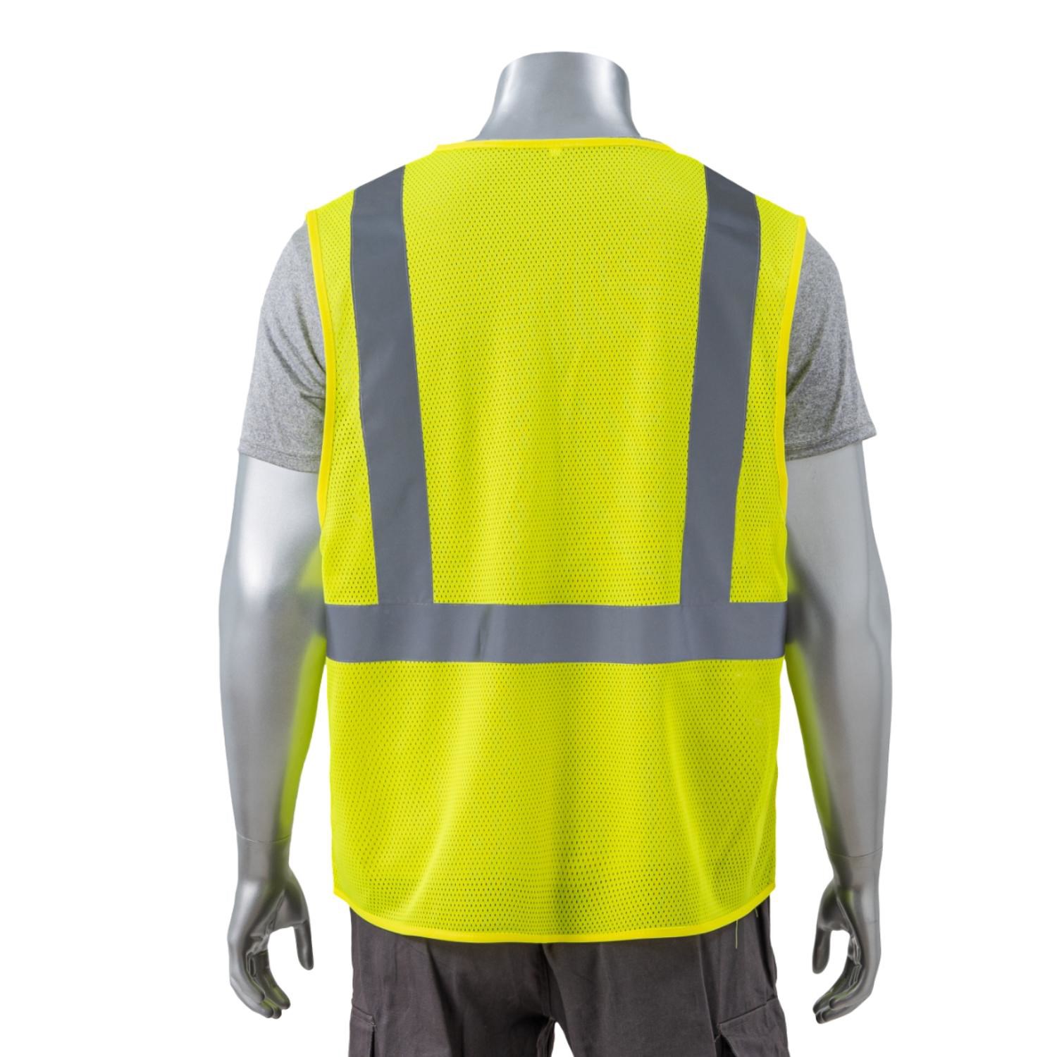 Class 2 Single Band Reflective Tape Safety Zipper Vest With Pocket 4
