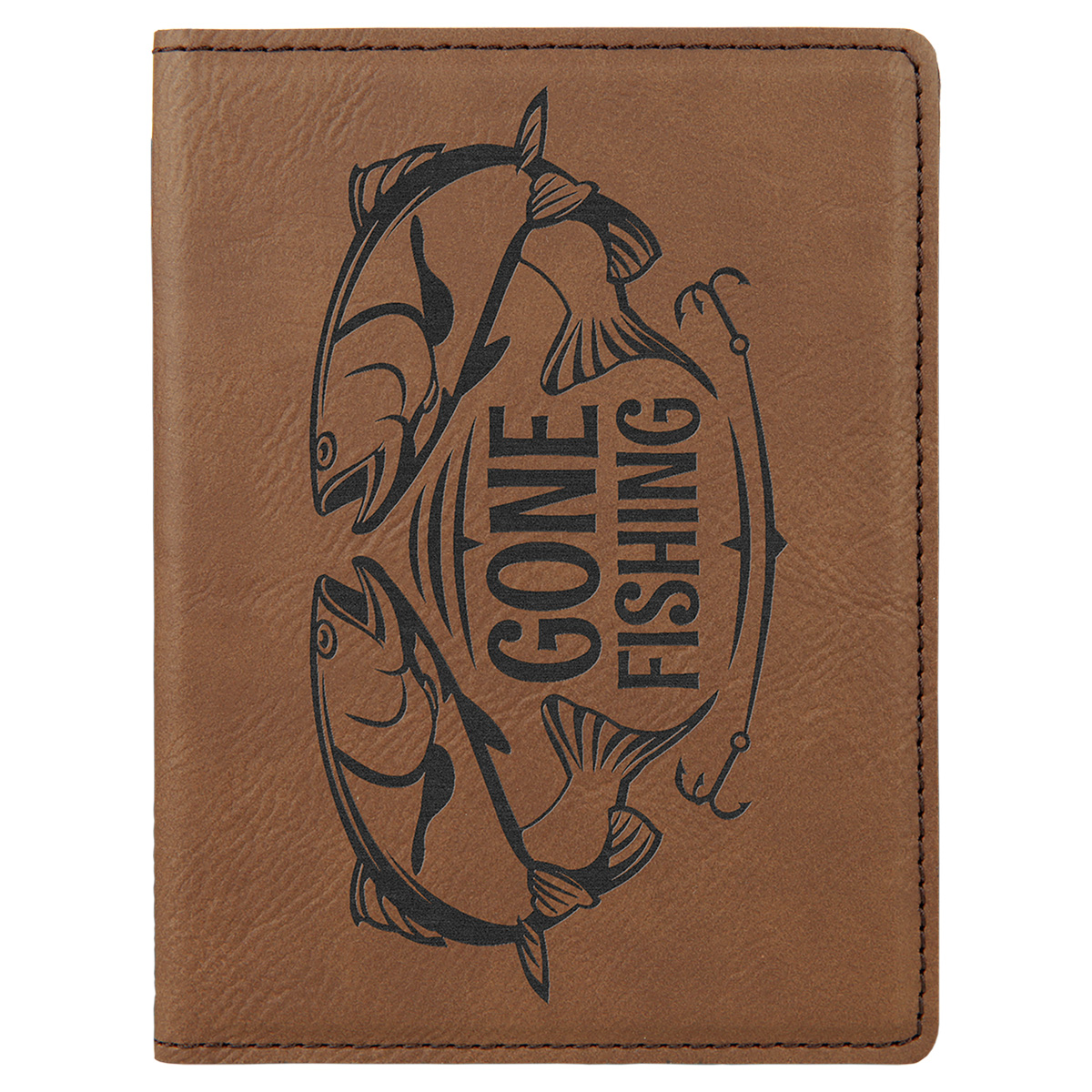 Dark Brown Leatherette Passport Holder 4