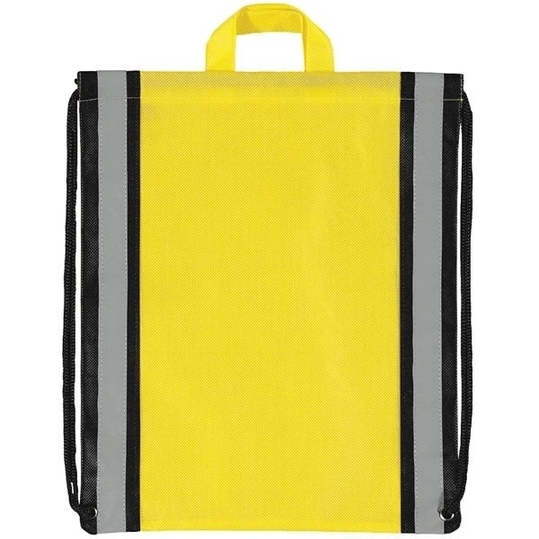 Large Non-Woven Reflective Drawstring Backpack - 20 " x 16 " 14