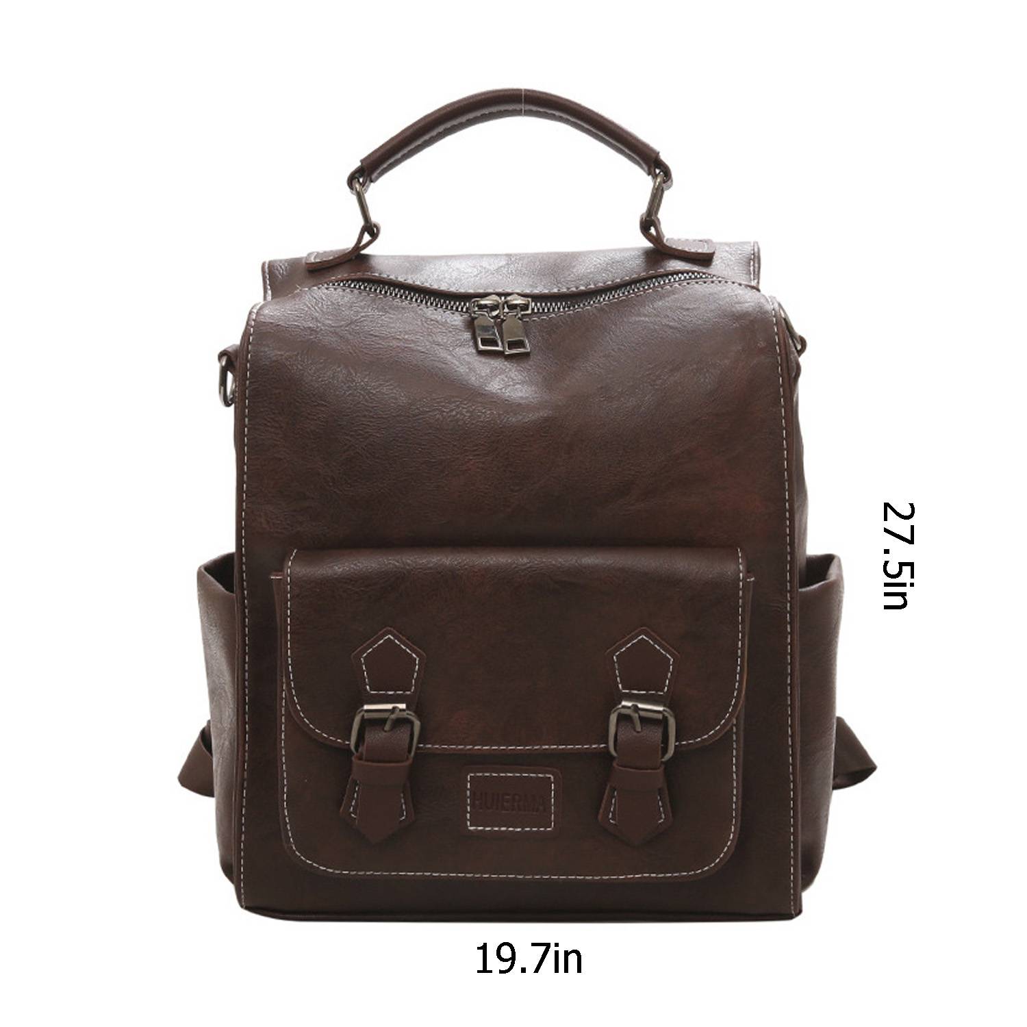Pu Leather Retro Shoulder Bag Backpack 1