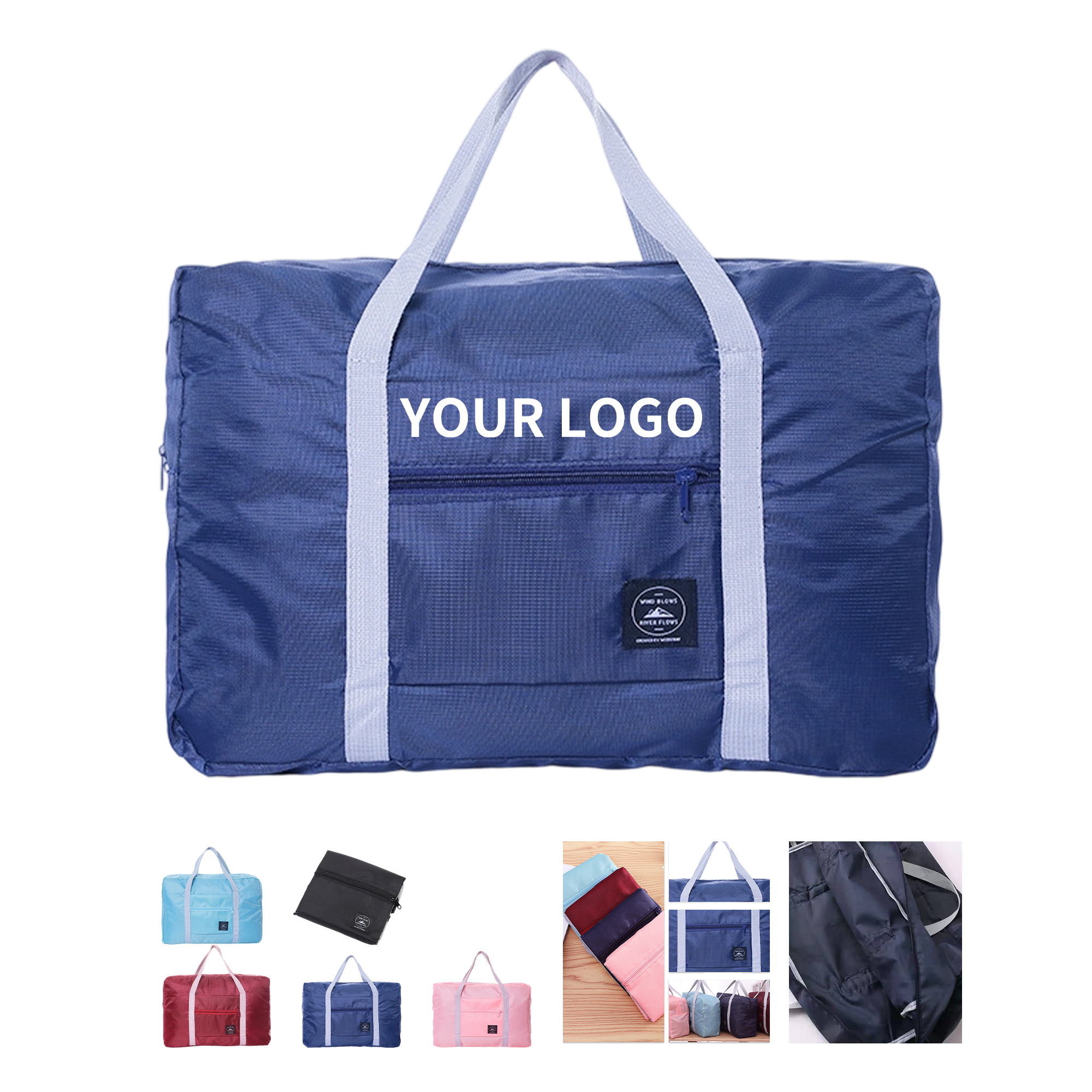 Polyester Lightweight Foldable Duffel Travel Bag 25L Capacity With Zipper 3