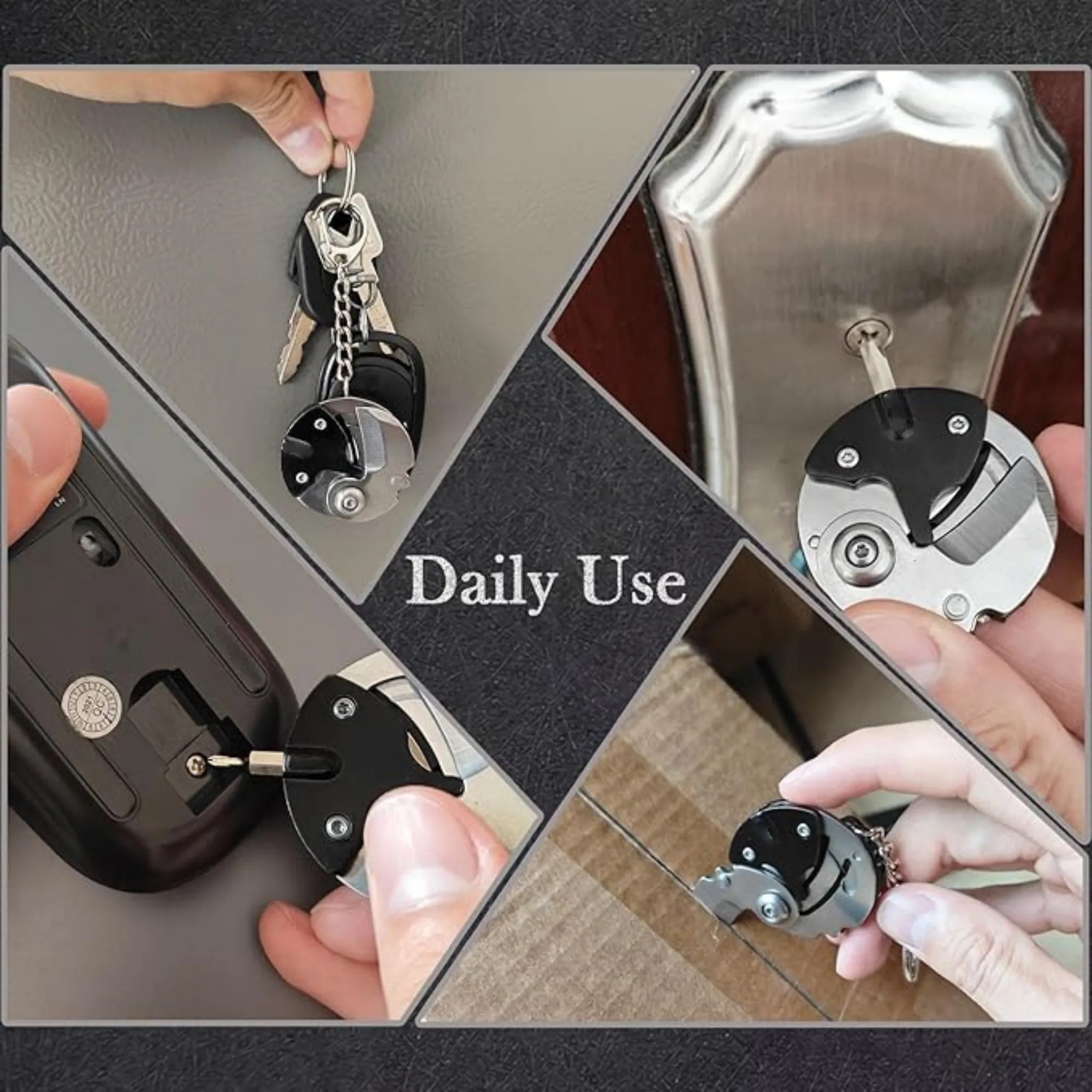 MOQ Folding Keychain Pocket Knife with Screwdriver Set 9