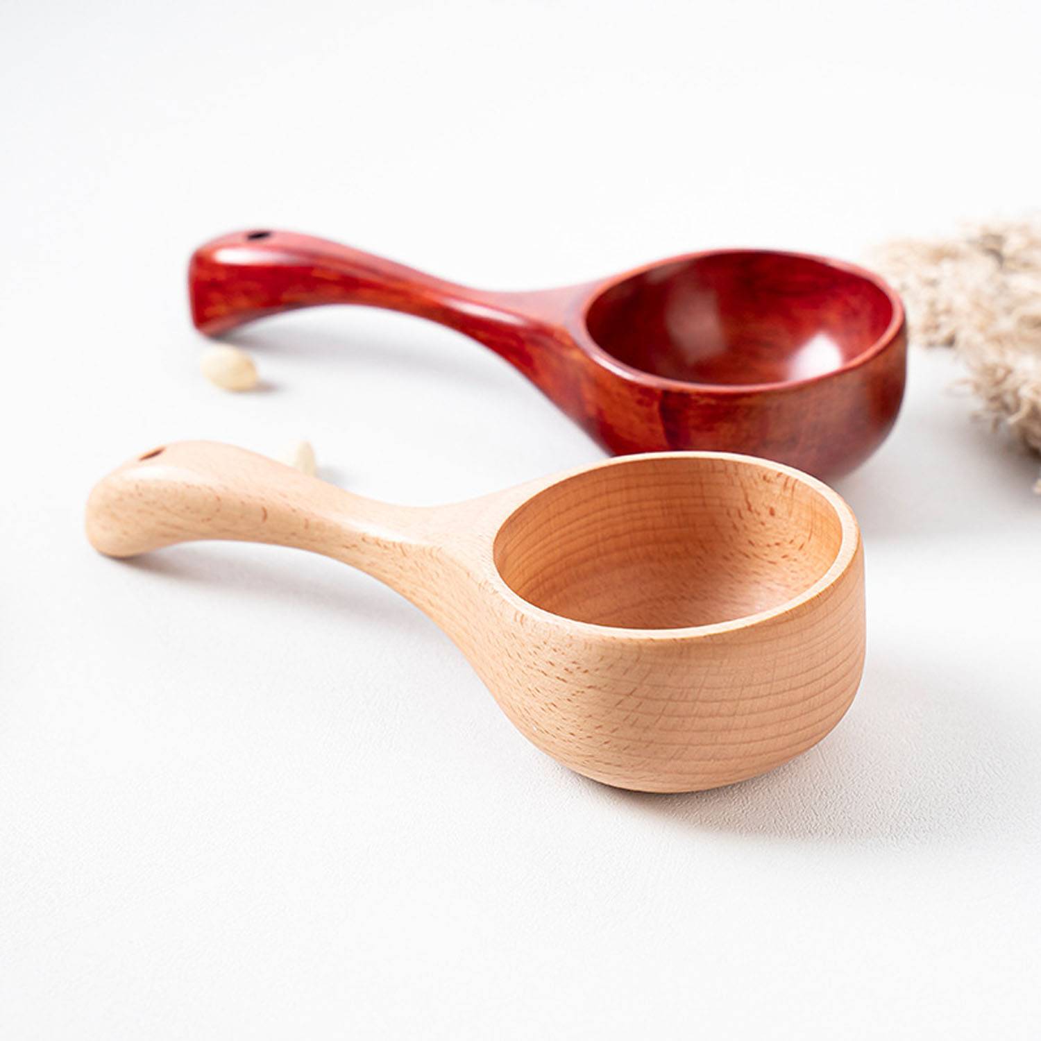 Kitchen Round Serving Wooden Scoop 6