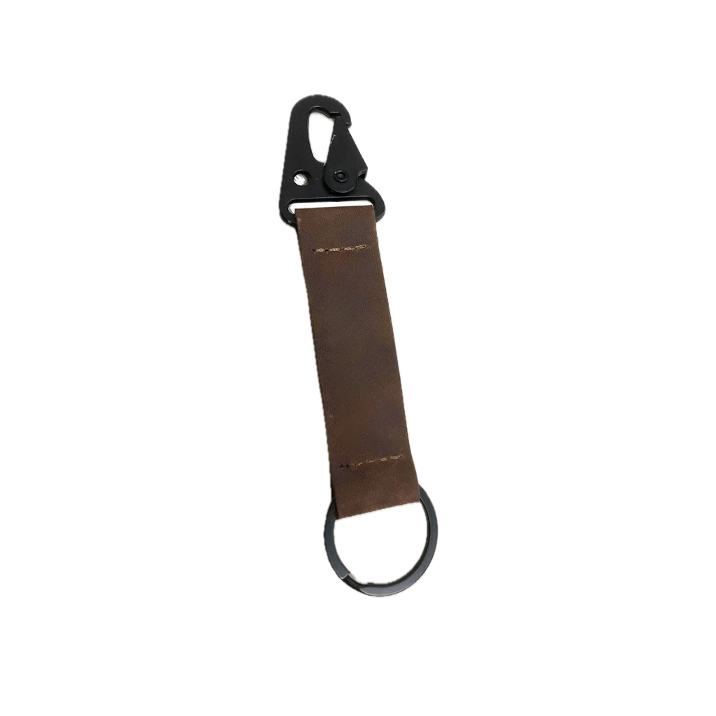 Full Grain Leather Carabiner Keychain 3