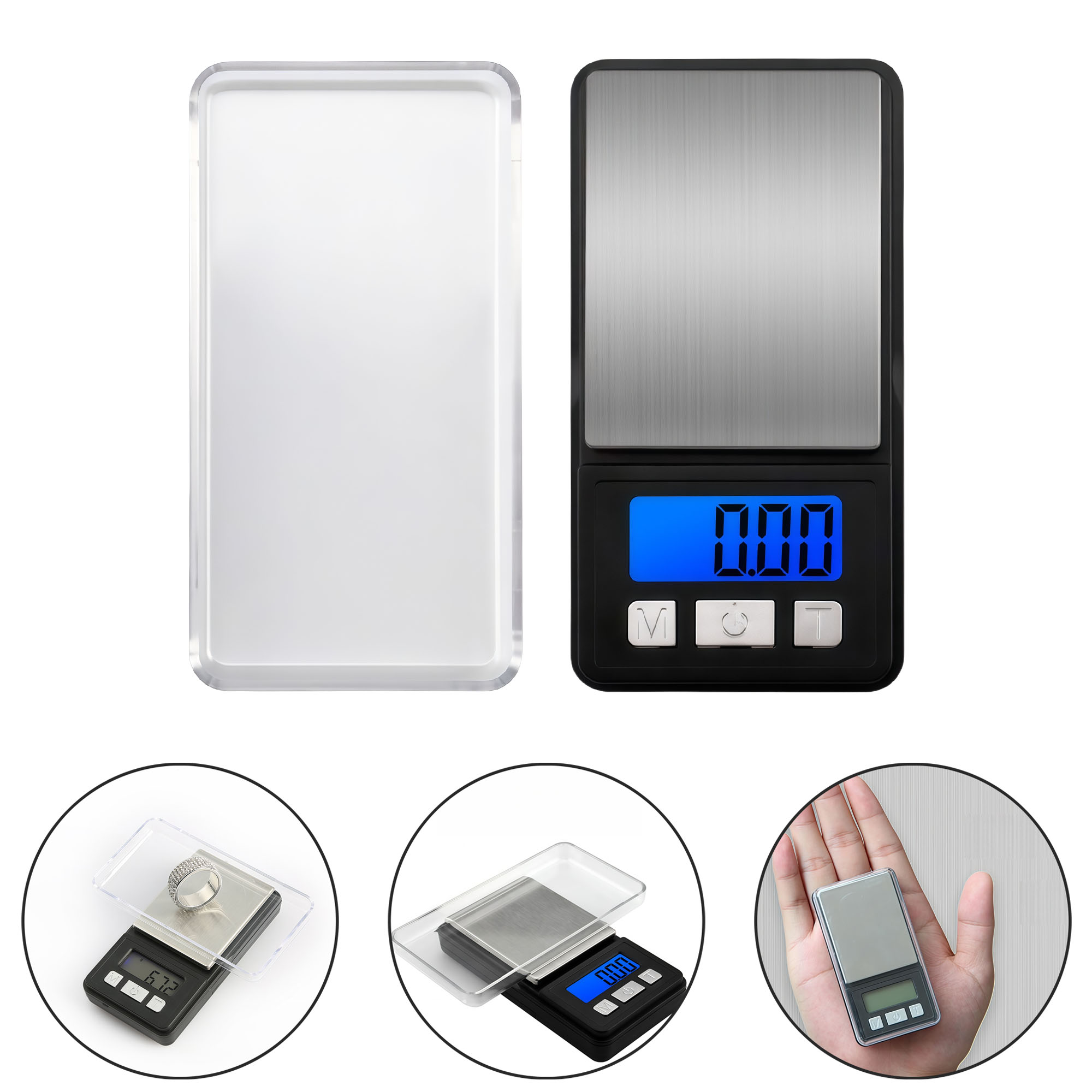 500g/0.1g Mini Digital Scale with LCD Backlight 2