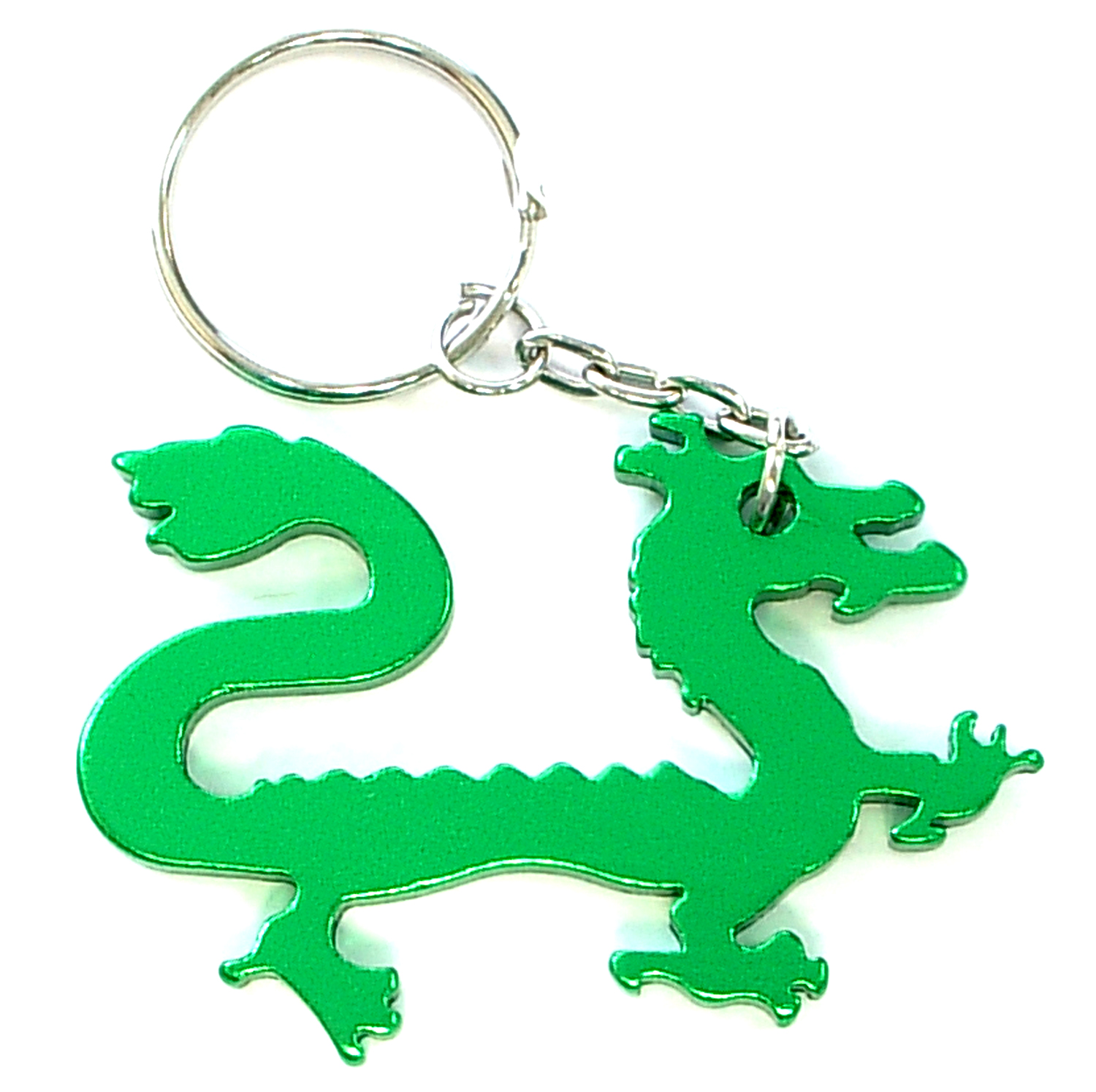 Dragon shape bottle opener with key chain. 2