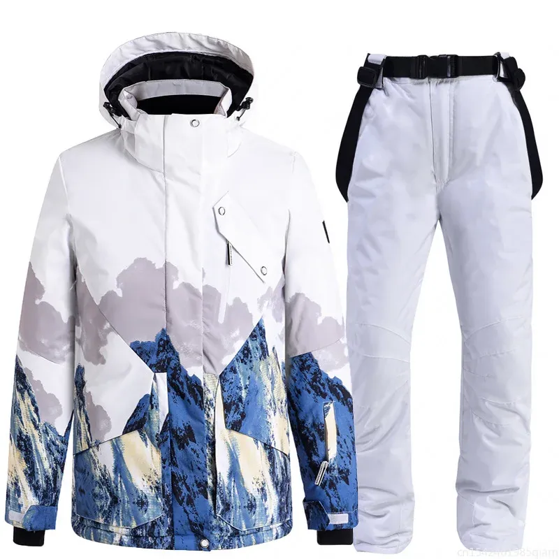 Winter Waterproof Snowboarding Suit Set 6