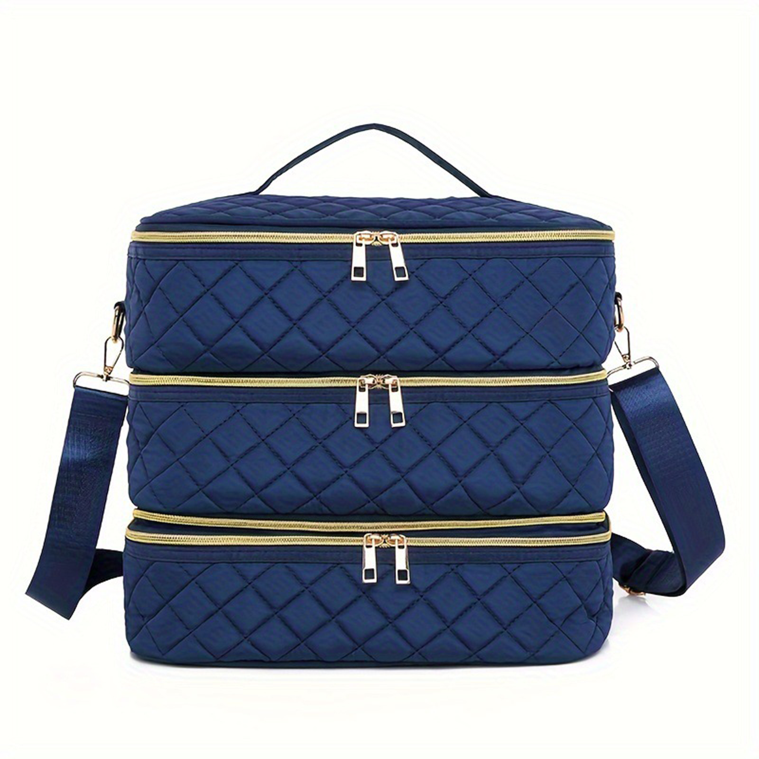 3-Layer Large Capacity Nail Polish Organizer Makeup Bag 2