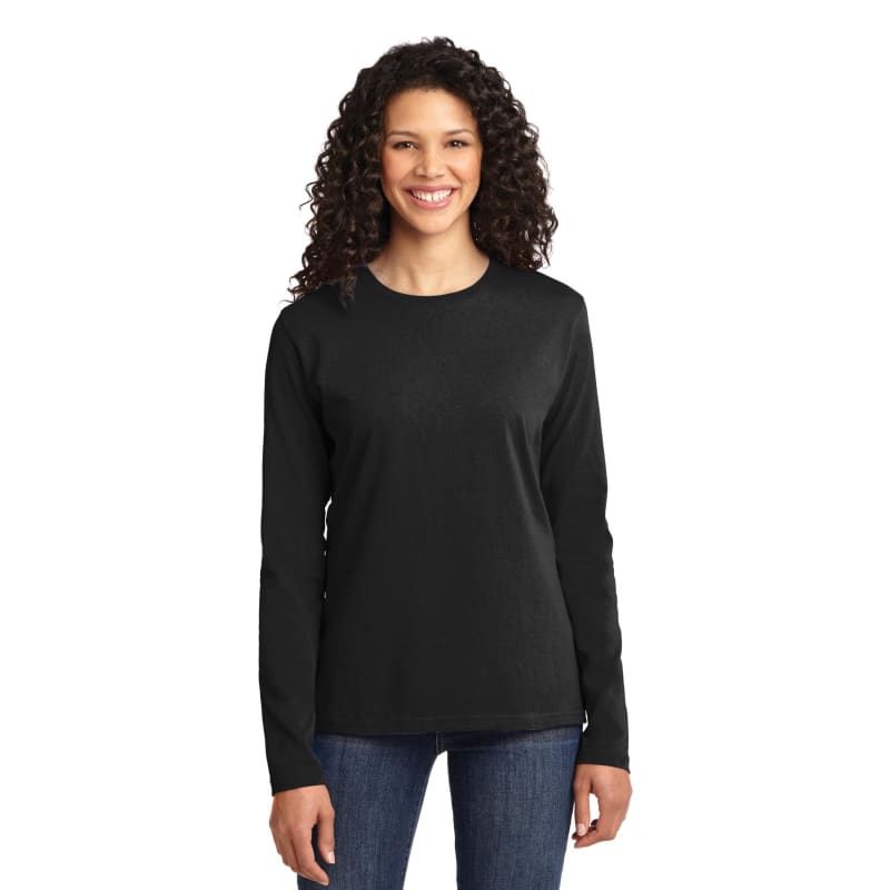 Port & Company Women's Long Sleeve Core Cotton Tee. 92
