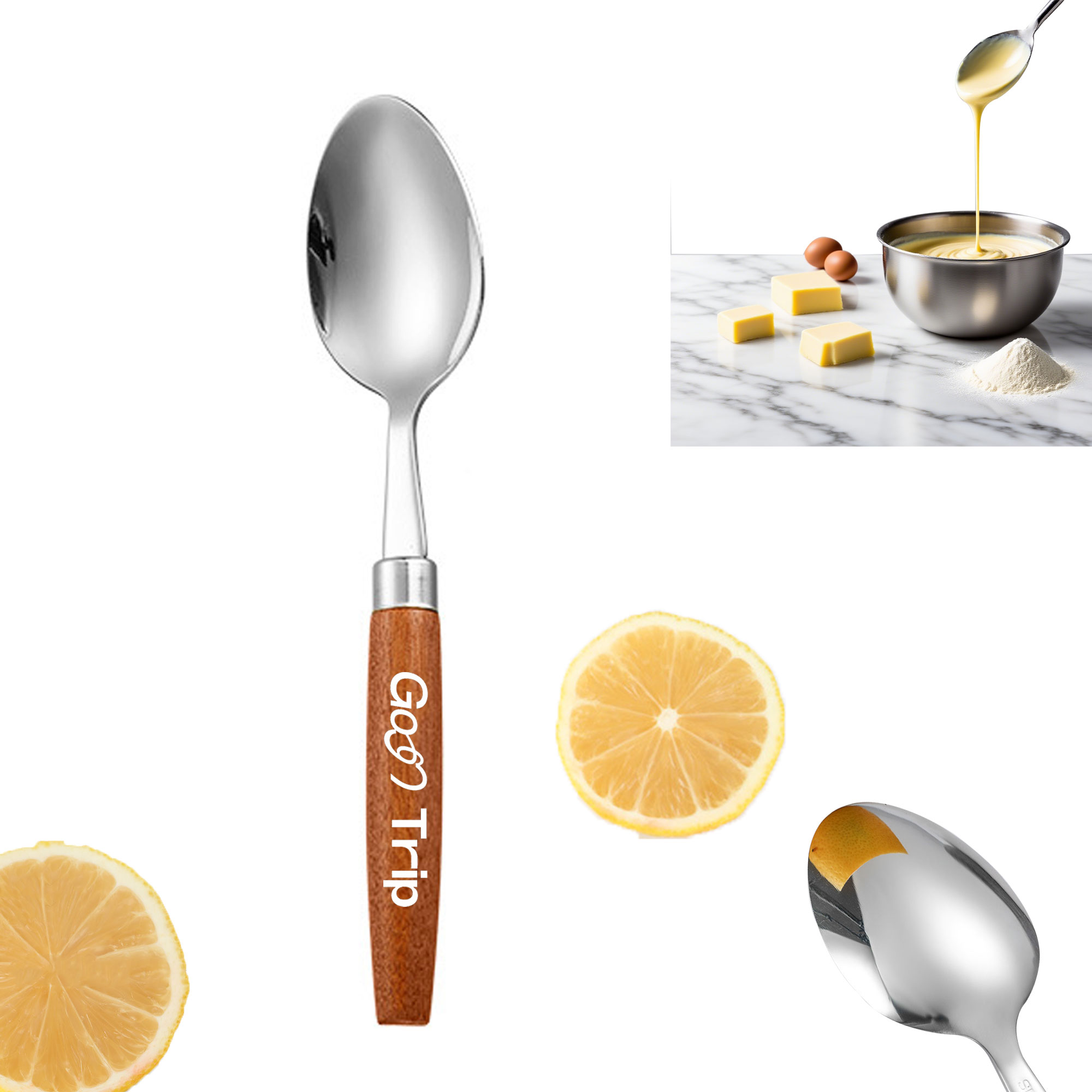304 Stainless Steel Wooden Spoon 2