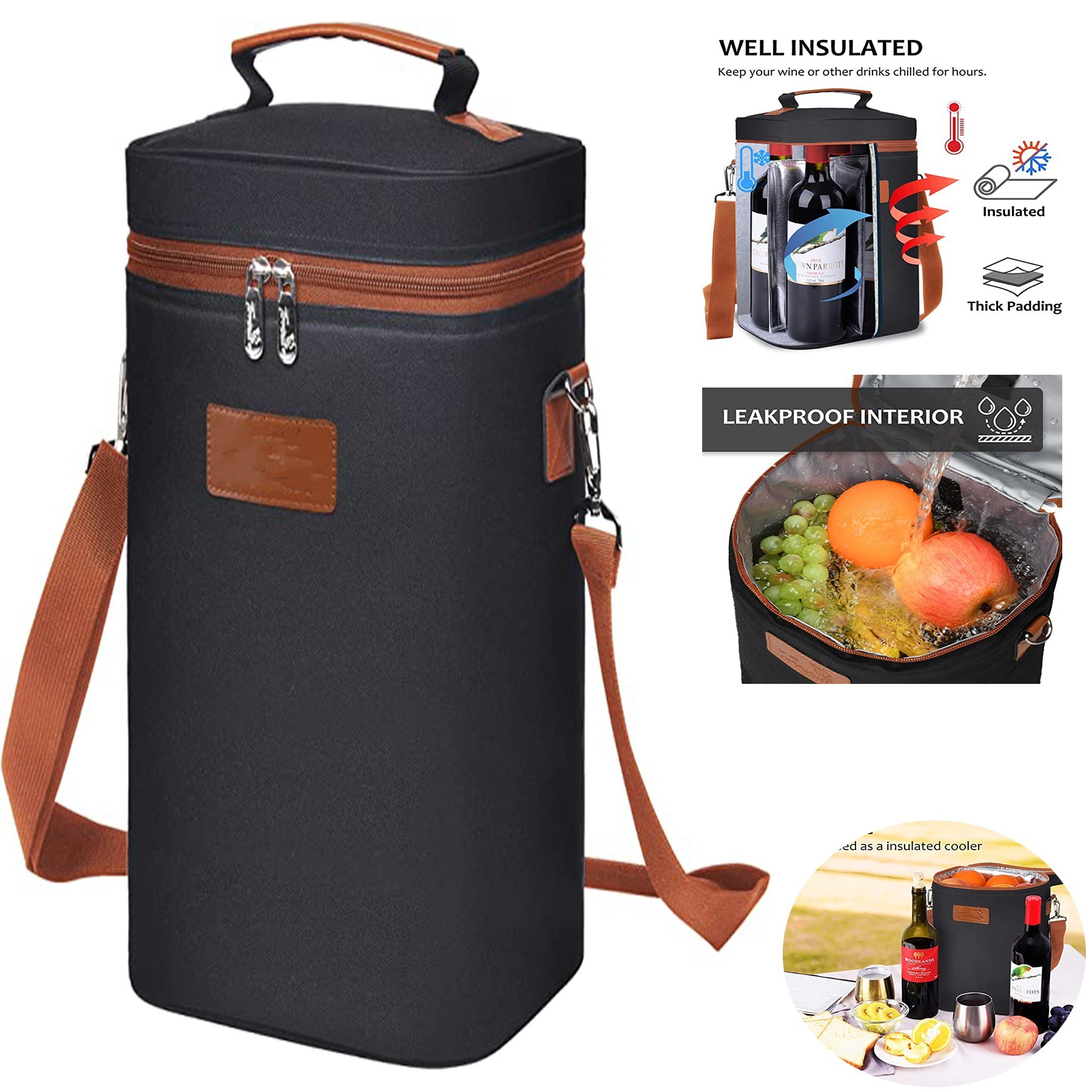 Portable Multi Function Wine Bottle Cooling Tote bag 2