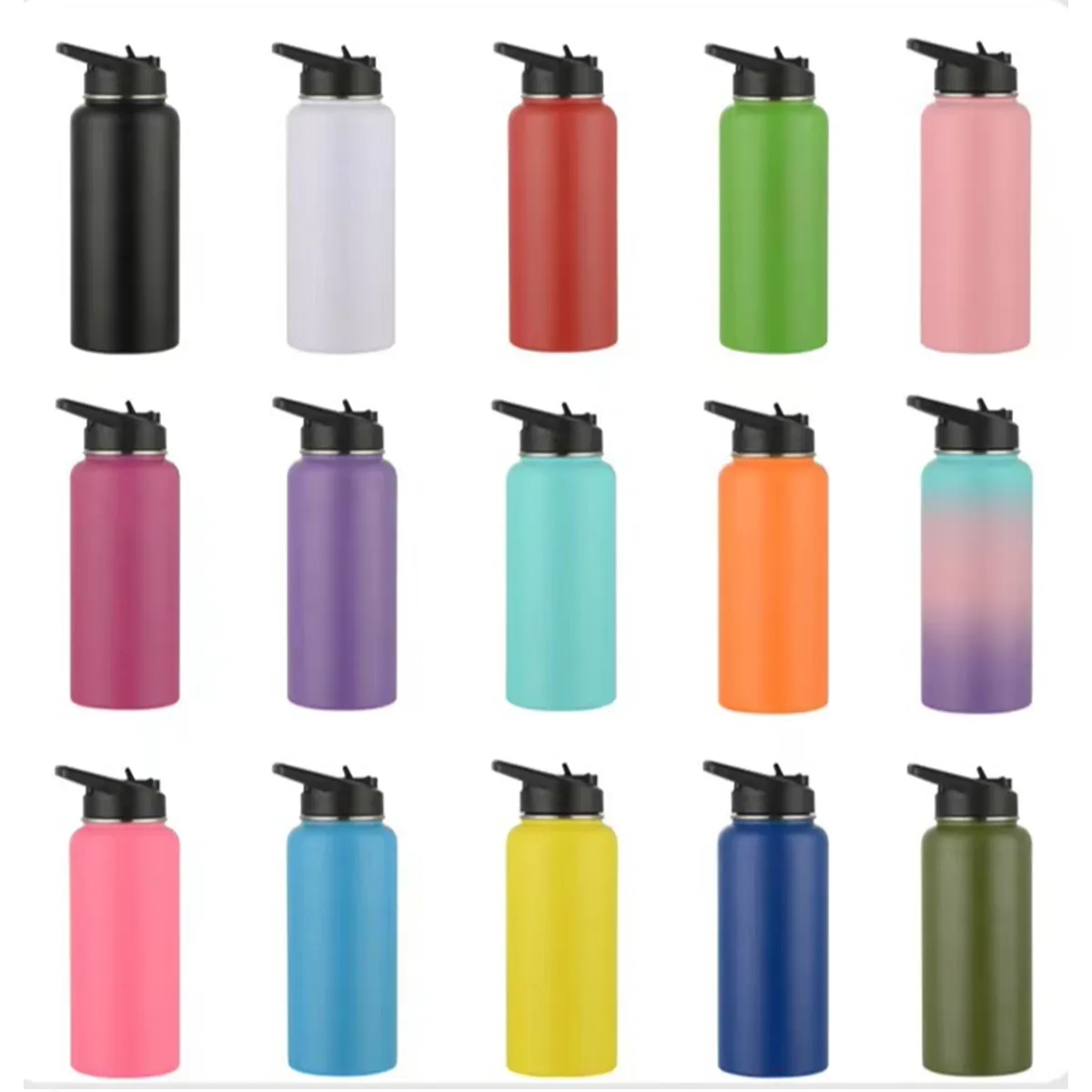 32oz  Stainless Steel Vacuum Insulated Water Bottle, custom water bottle with logo imprint 2