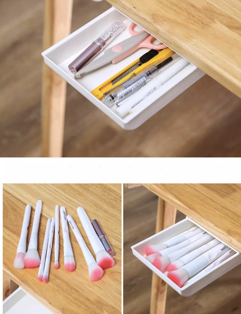 Under-Desk Hidden Pull-Out Storage Box 11