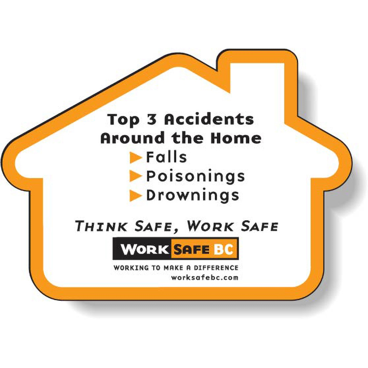 Stock House Magnet .020 (1.875"x2.625"), Screen-printed White Matte Vinyl Topcoat