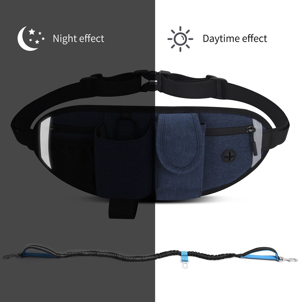 Hands Free Dog Leash With Waist Bag 5