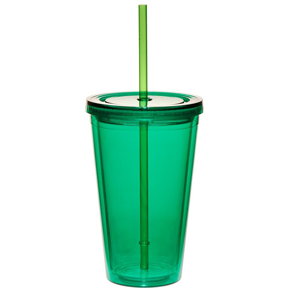 16 oz Double Wall Acrylic Tumbler with Straw 10